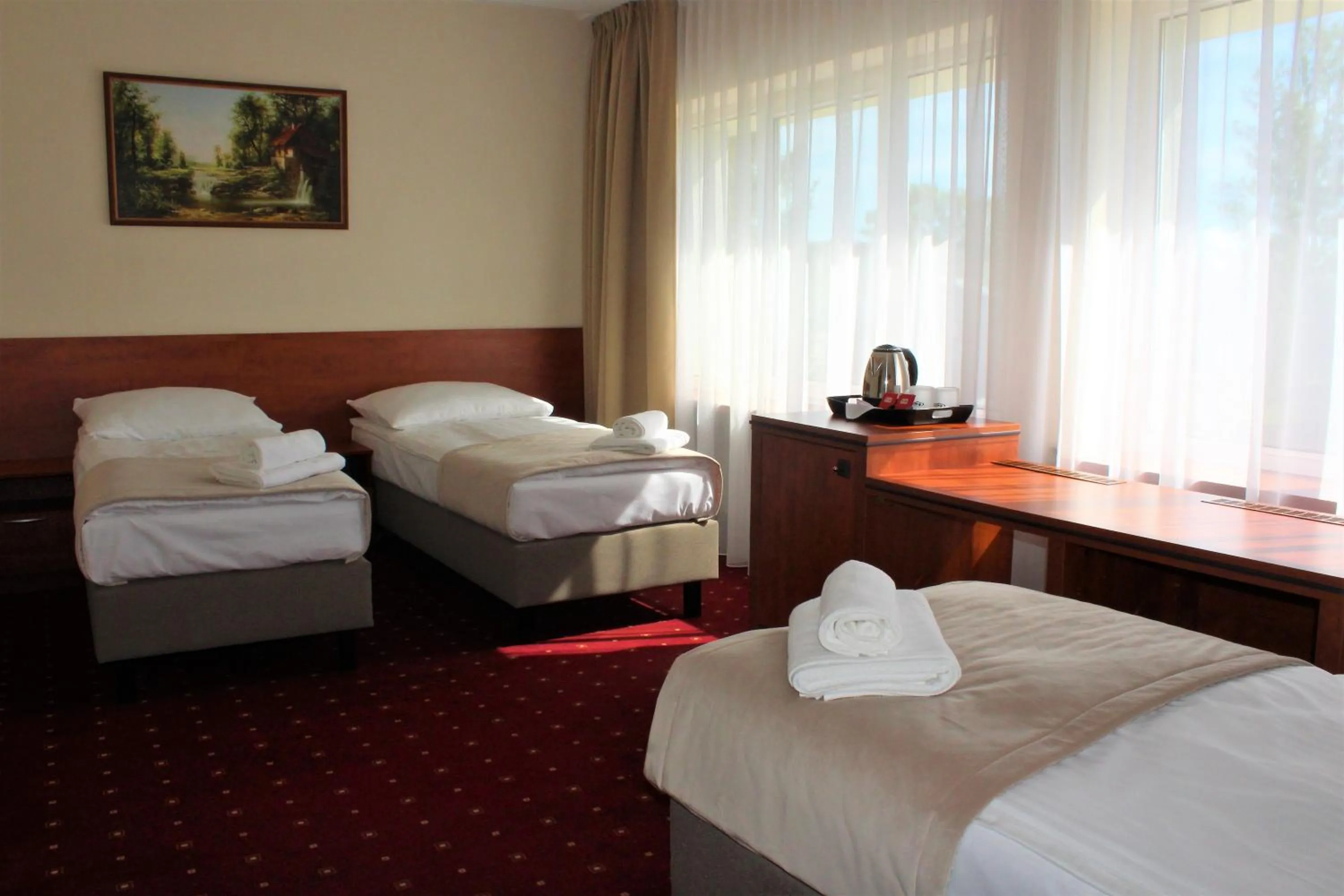 Bed in Hotel Biały