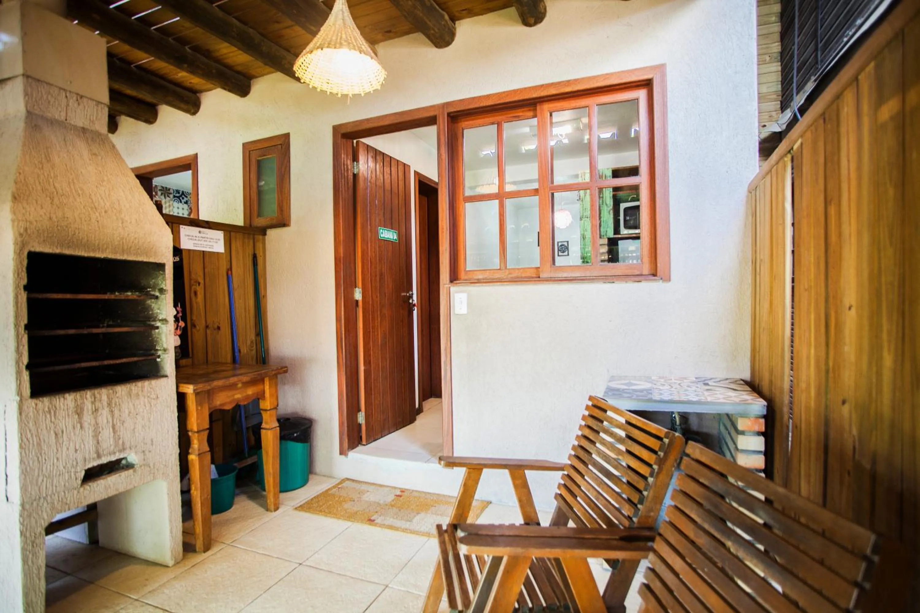 BBQ facilities in Pousada Cabanas Kaia Lua