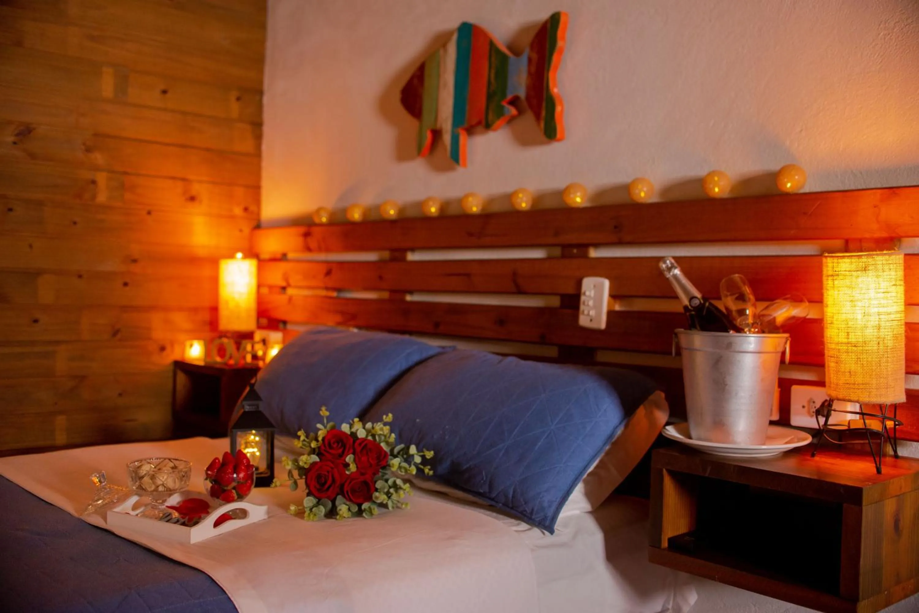 Decorative detail, Bed in Pousada Cabanas Kaia Lua