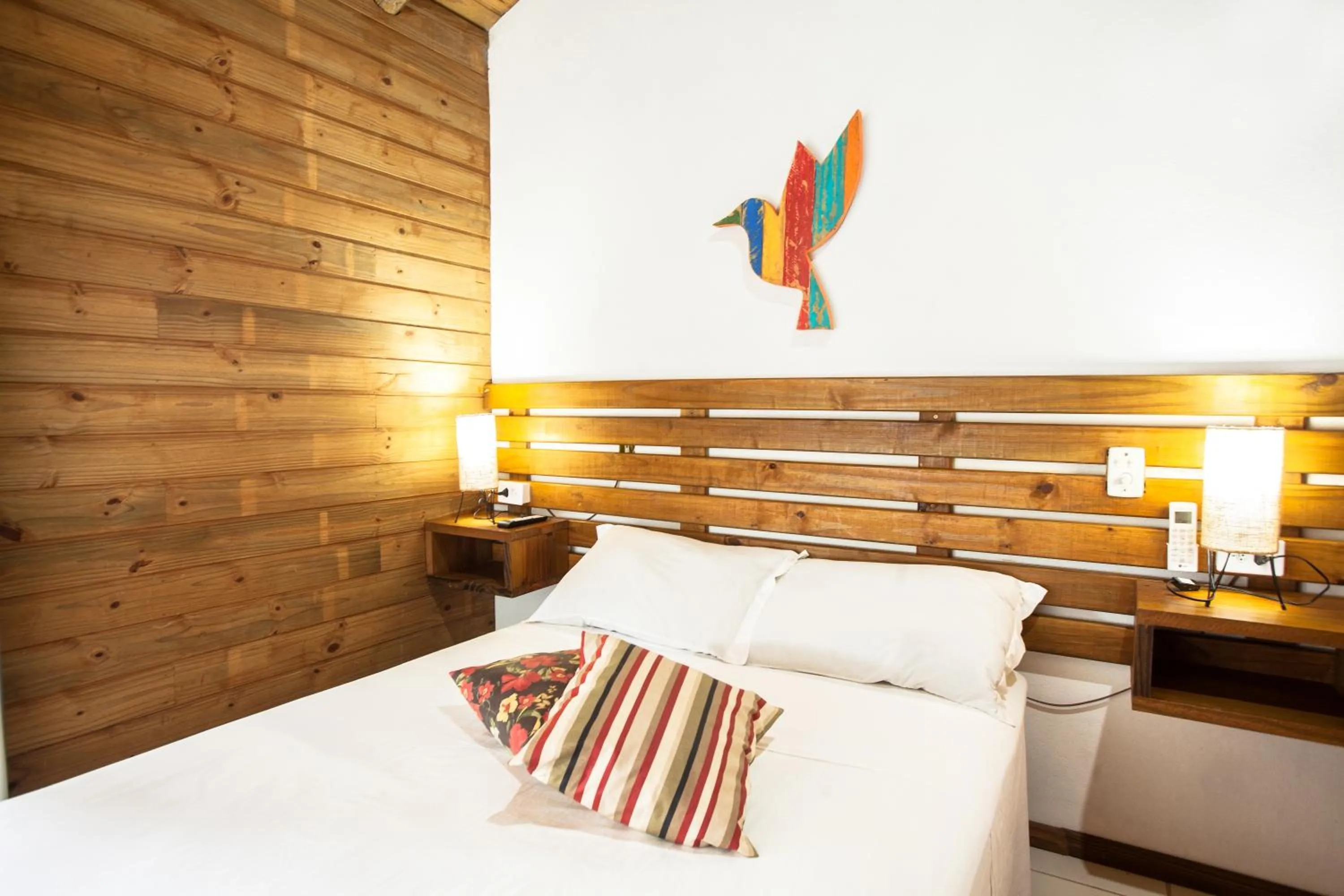 Decorative detail, Bed in Pousada Cabanas Kaia Lua