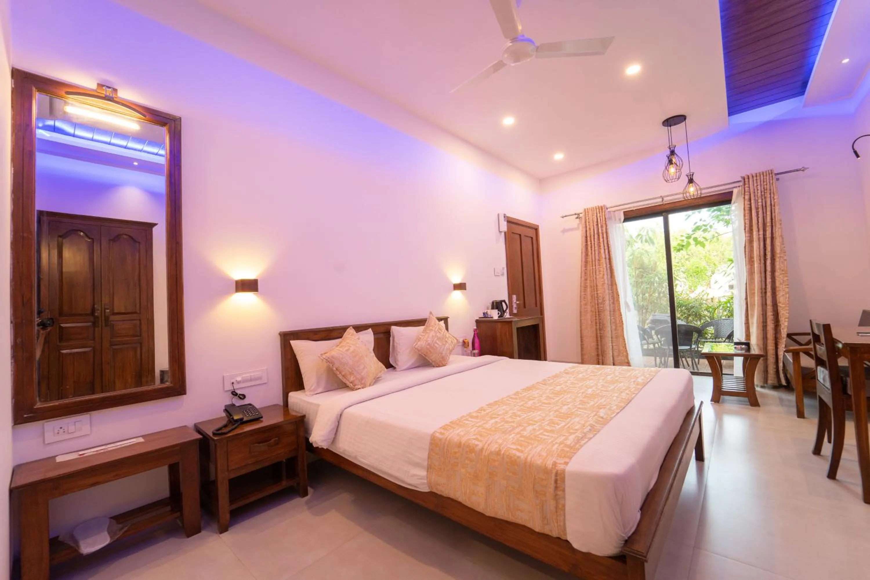 Bed in La Serene Resort and Spa