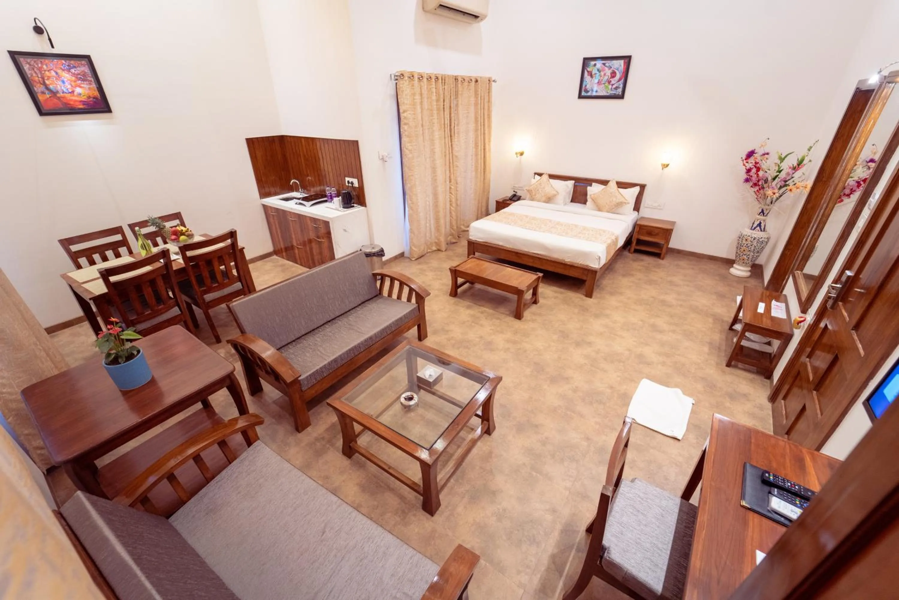 View (from property/room), Bed in La Serene Resort and Spa