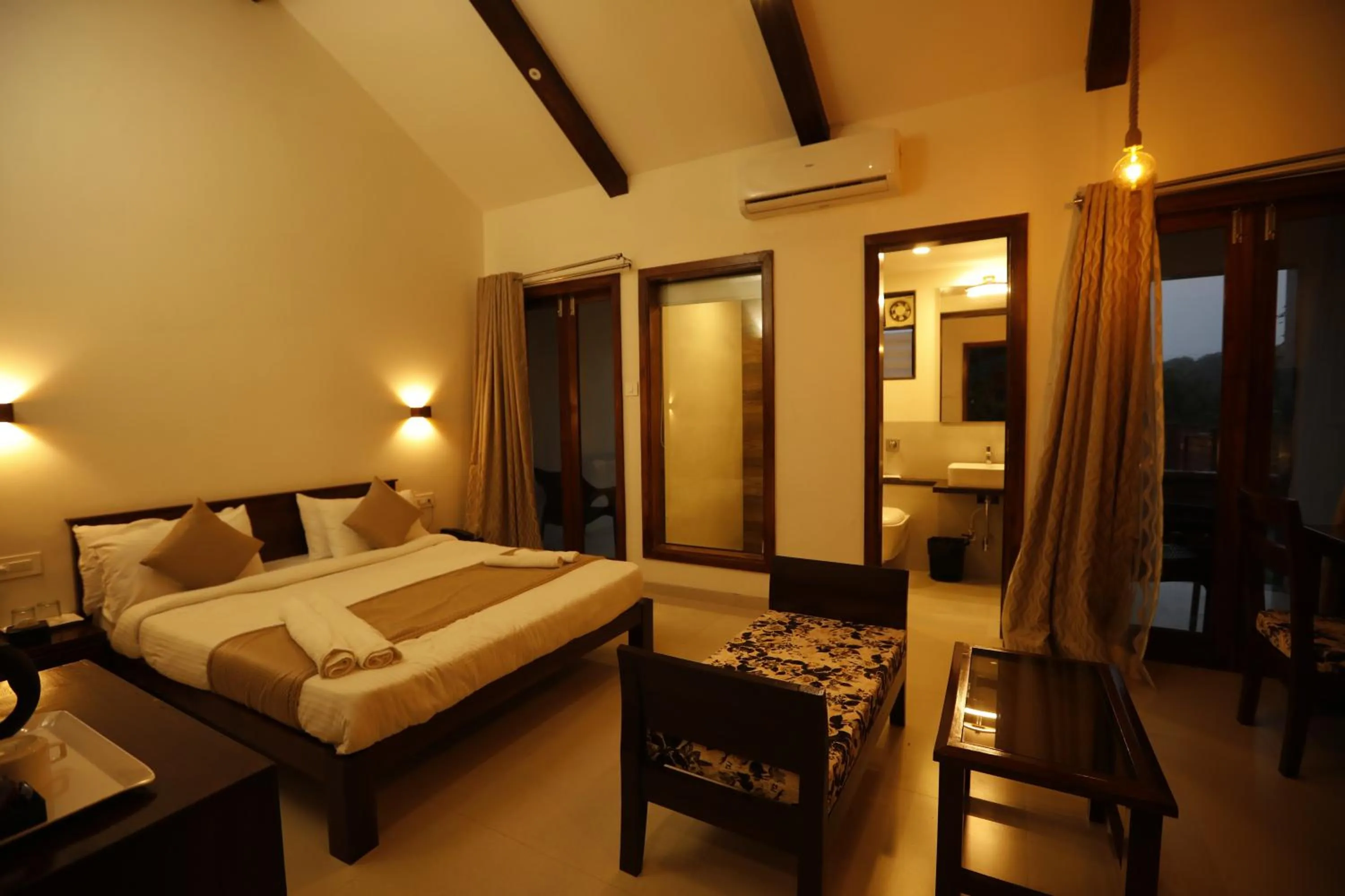 View (from property/room), Bed in La Serene Resort and Spa