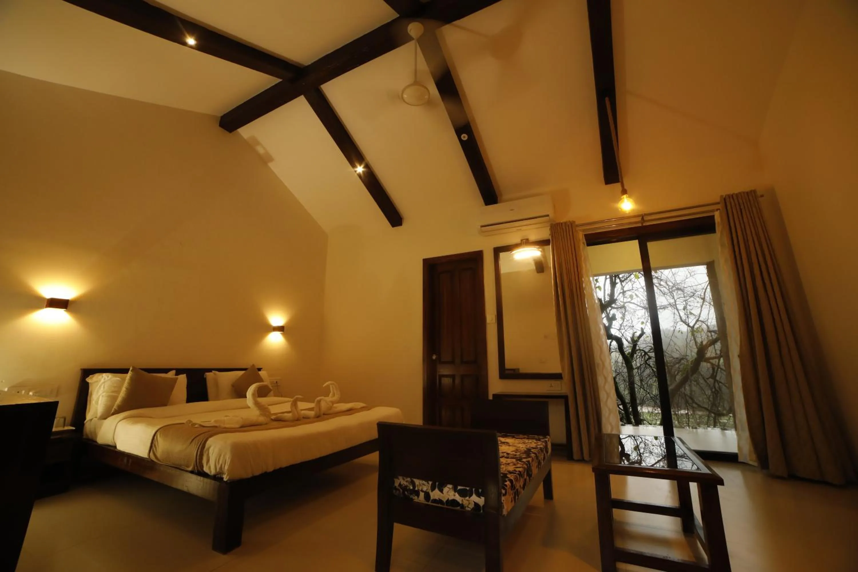 View (from property/room), Bed in La Serene Resort and Spa