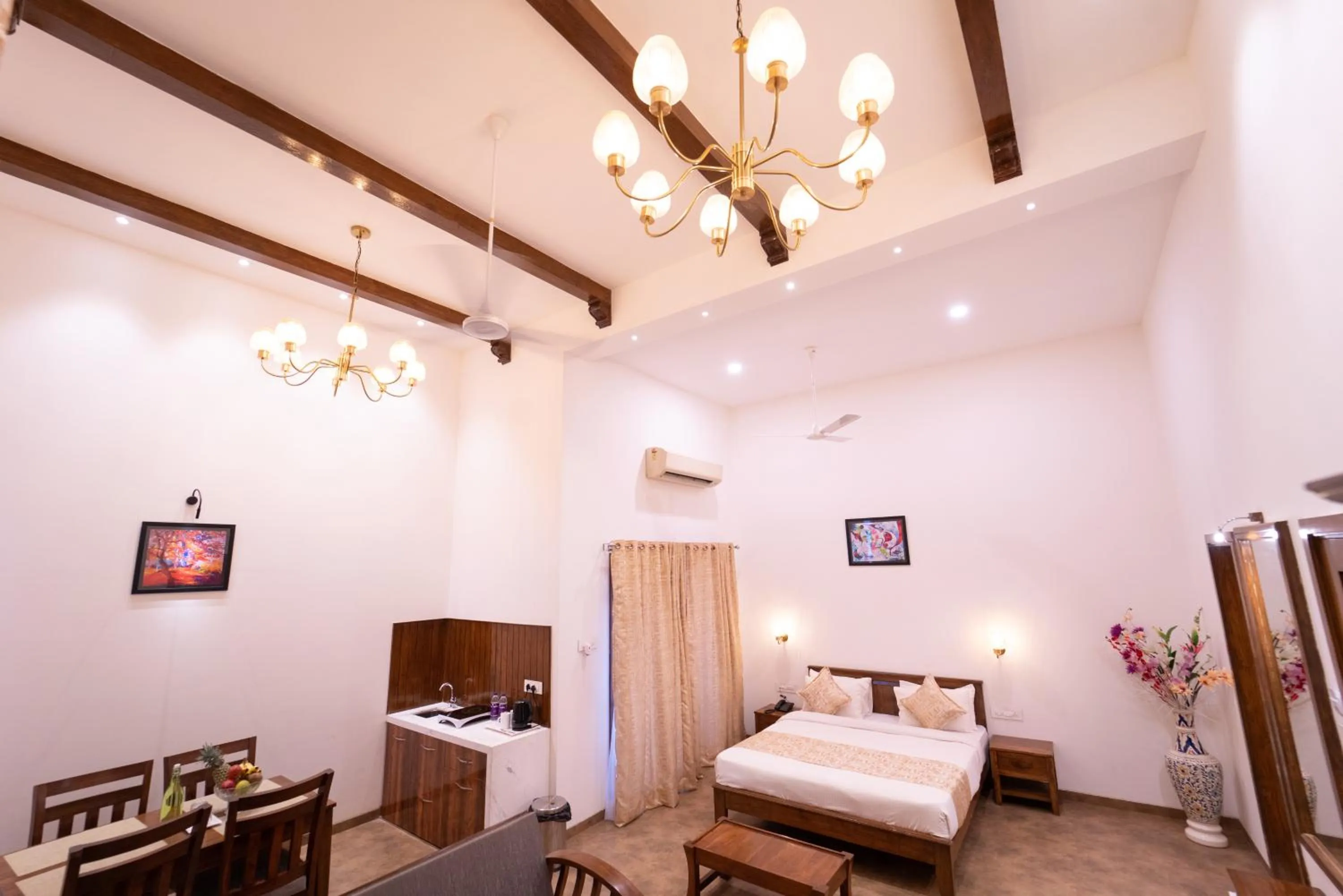 View (from property/room), Bed in La Serene Resort and Spa