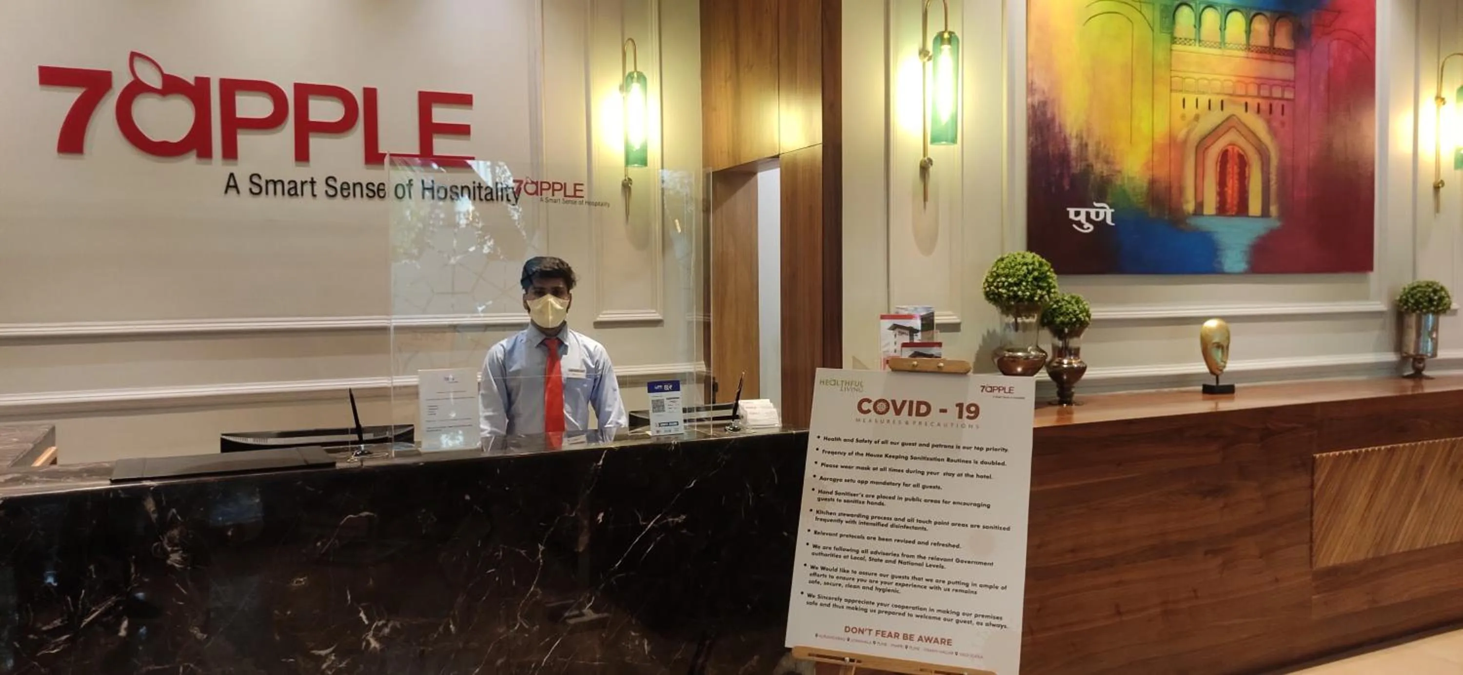 Lobby or reception in 7 Apple Hotel - Viman Nagar Pune