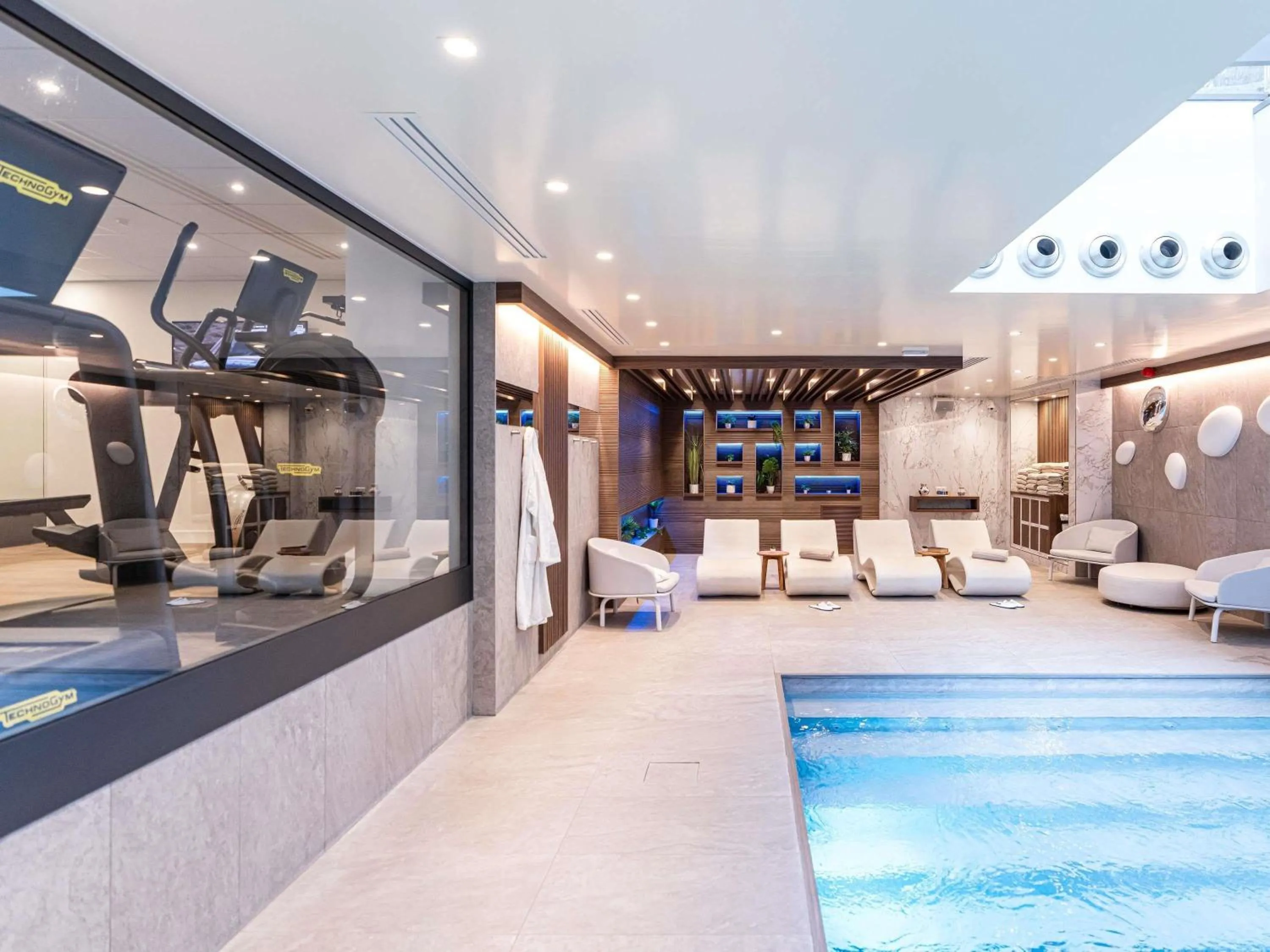 Pool view in Novotel Deauville Plage