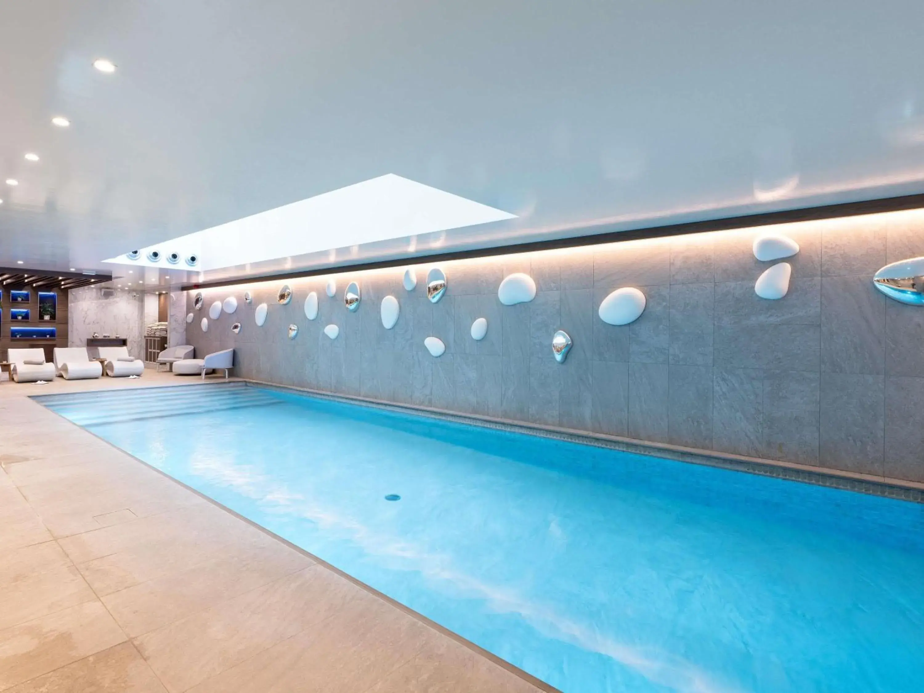 Pool view in Novotel Deauville Plage Pool view in Novotel Deauville Plage