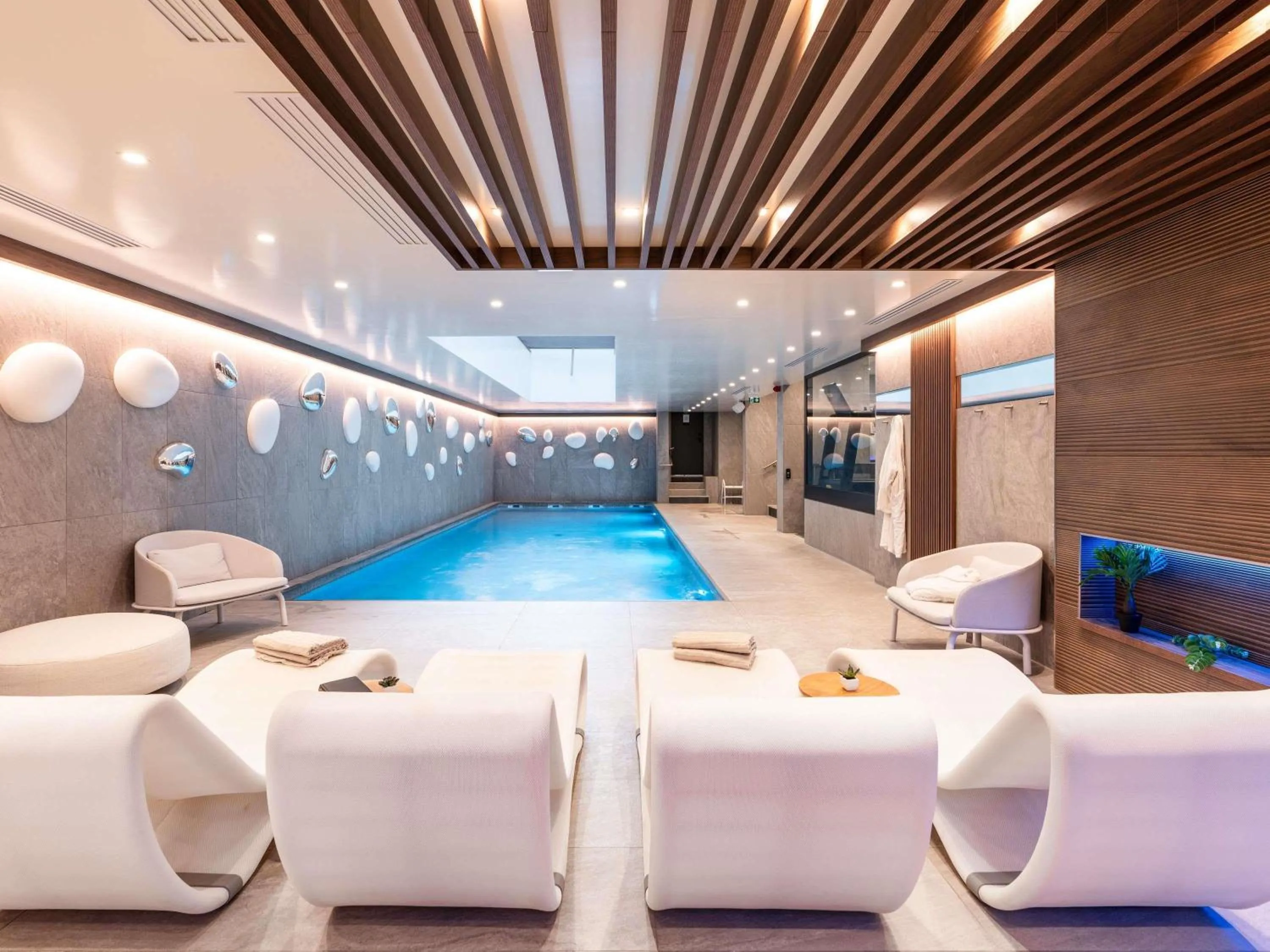 Pool view in Novotel Deauville Plage