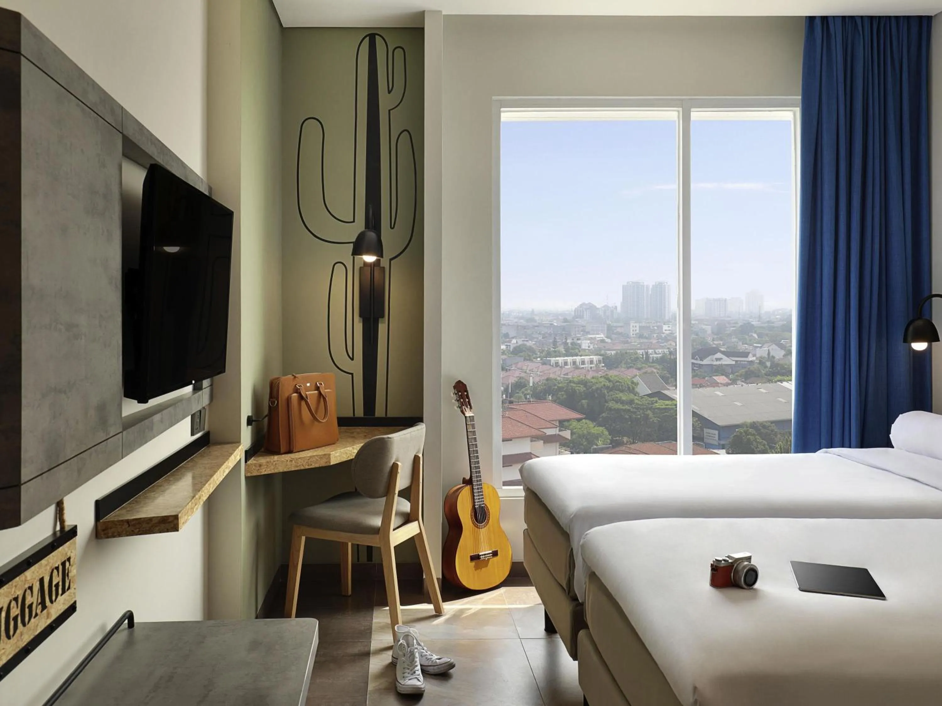 Bedroom, Bed in ibis Styles Jakarta Simatupang
