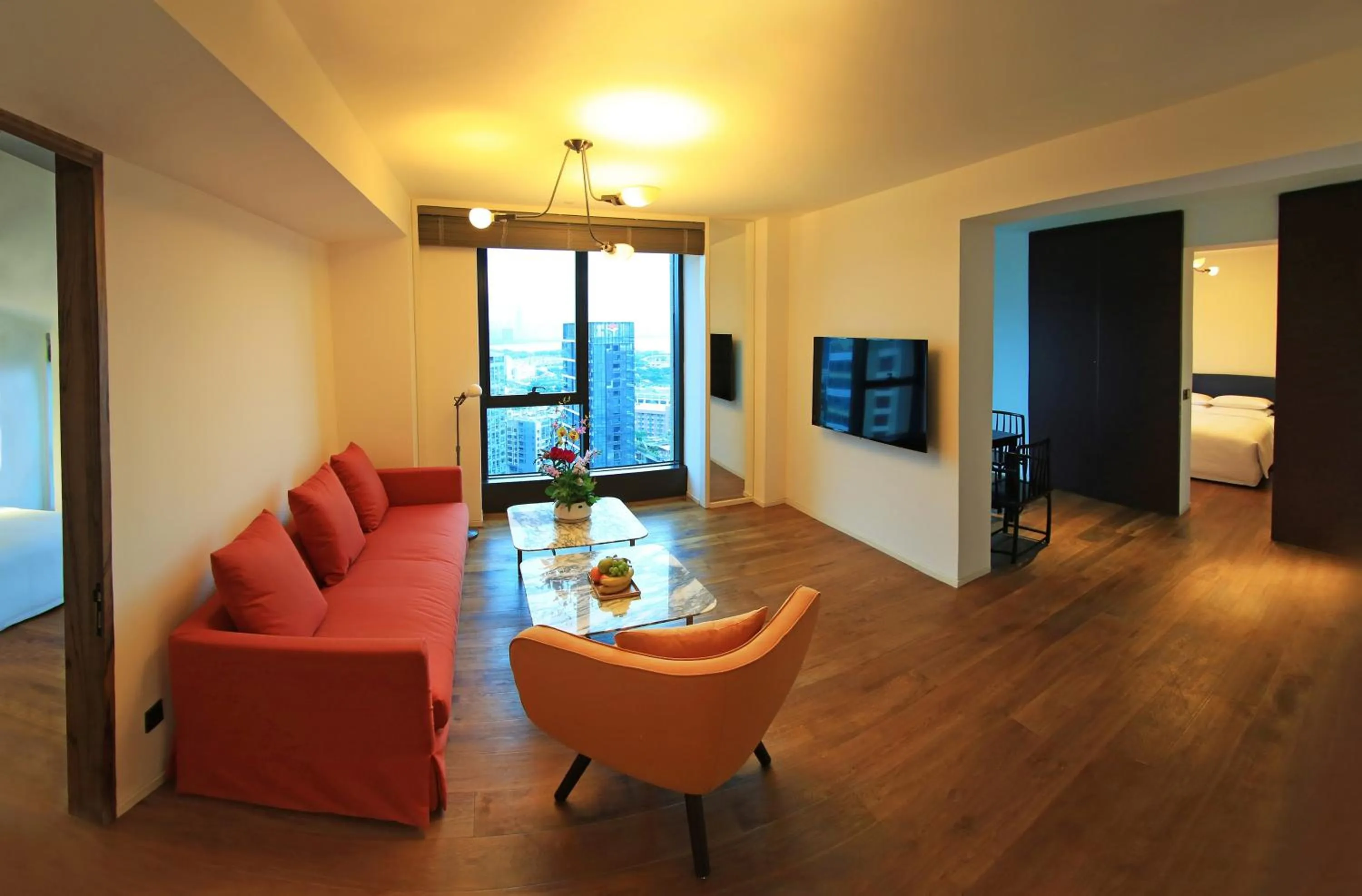 Living room in Hotel Kapok Shenzhen HouHai (Close to Shenzhen Bay)