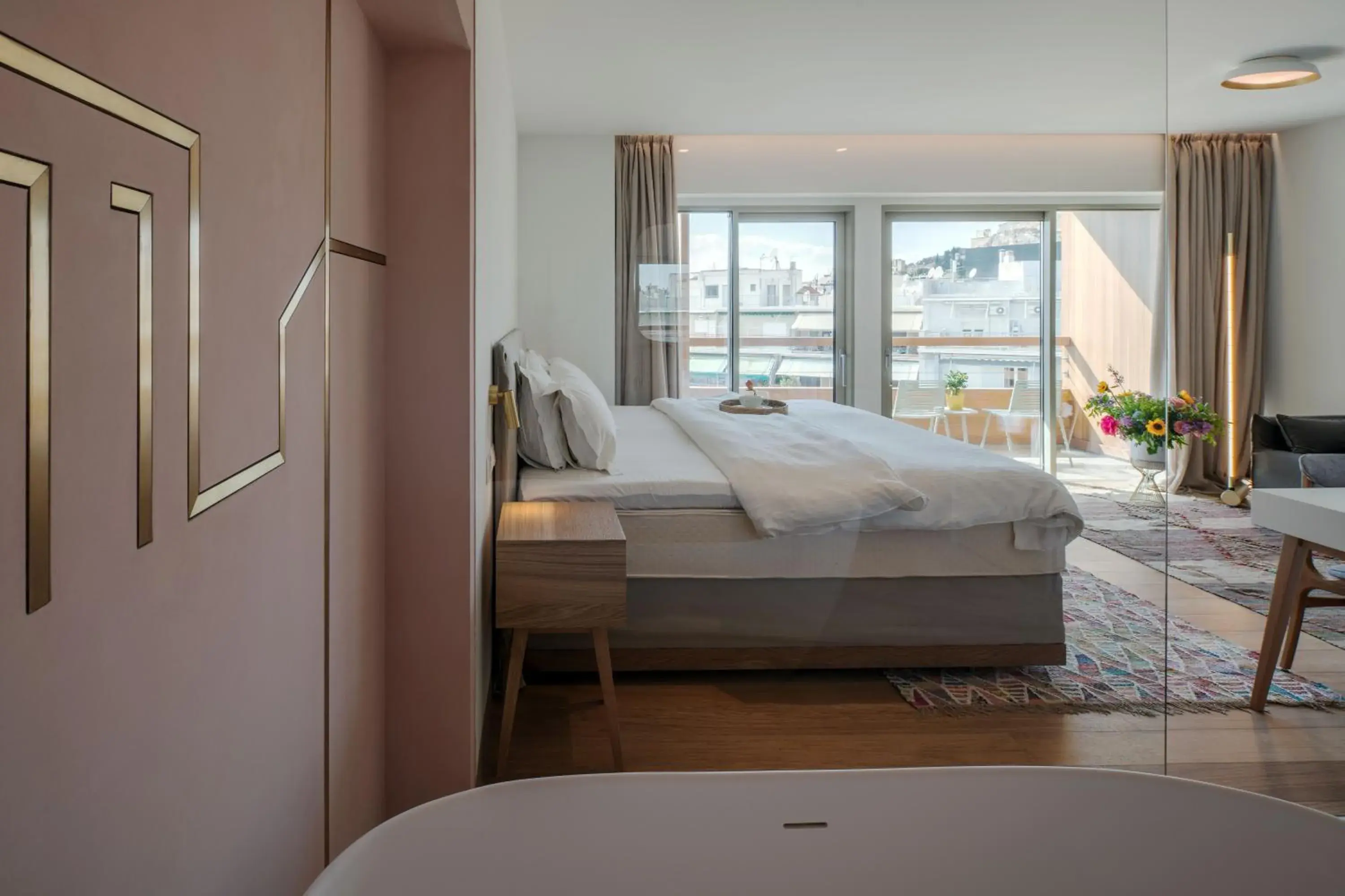 Decorative detail, Bed in Coco-mat Athens BC Decorative detail, Bed in Coco-mat Athens BC