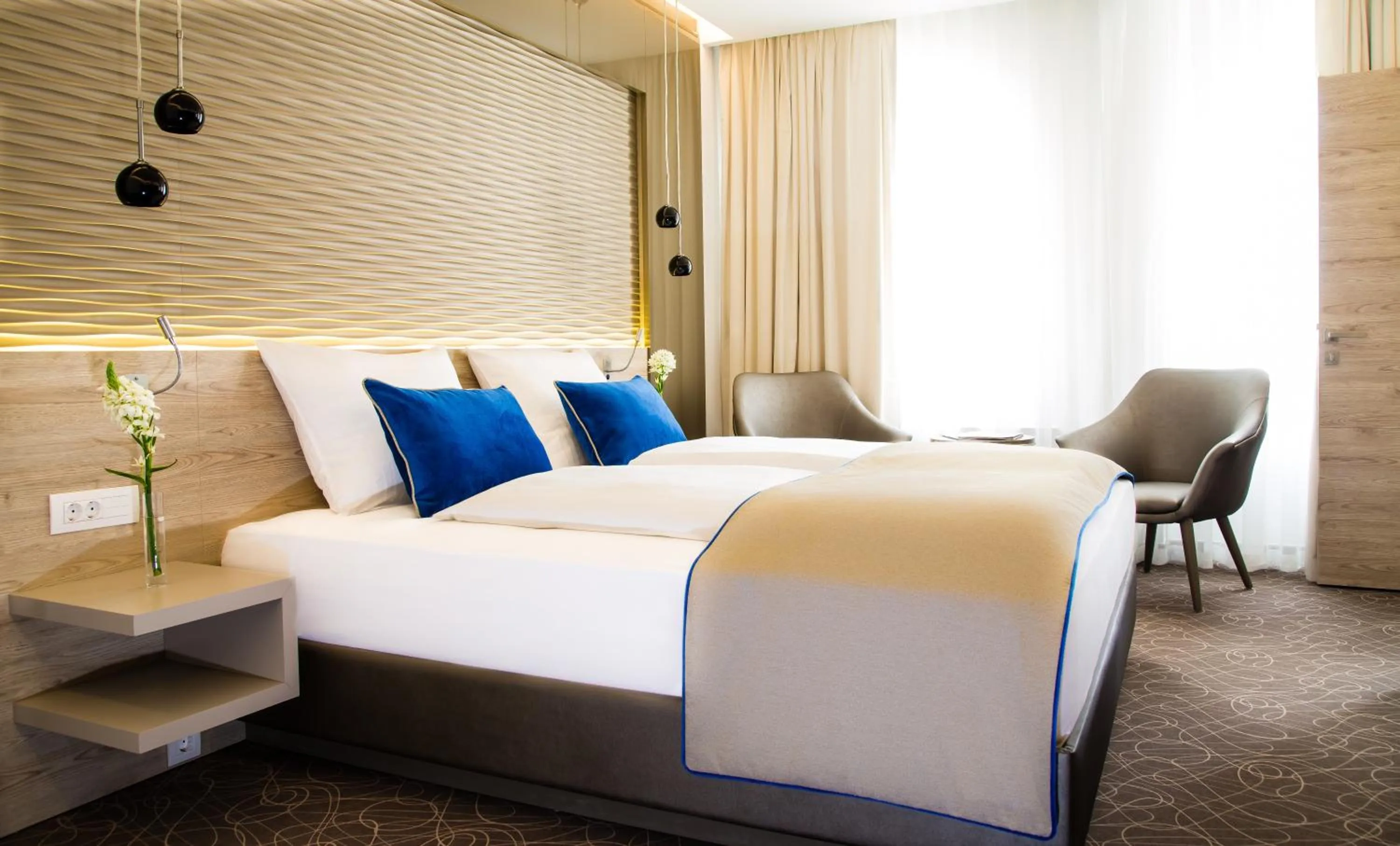 Bed in Hotel Atlas Leipzig