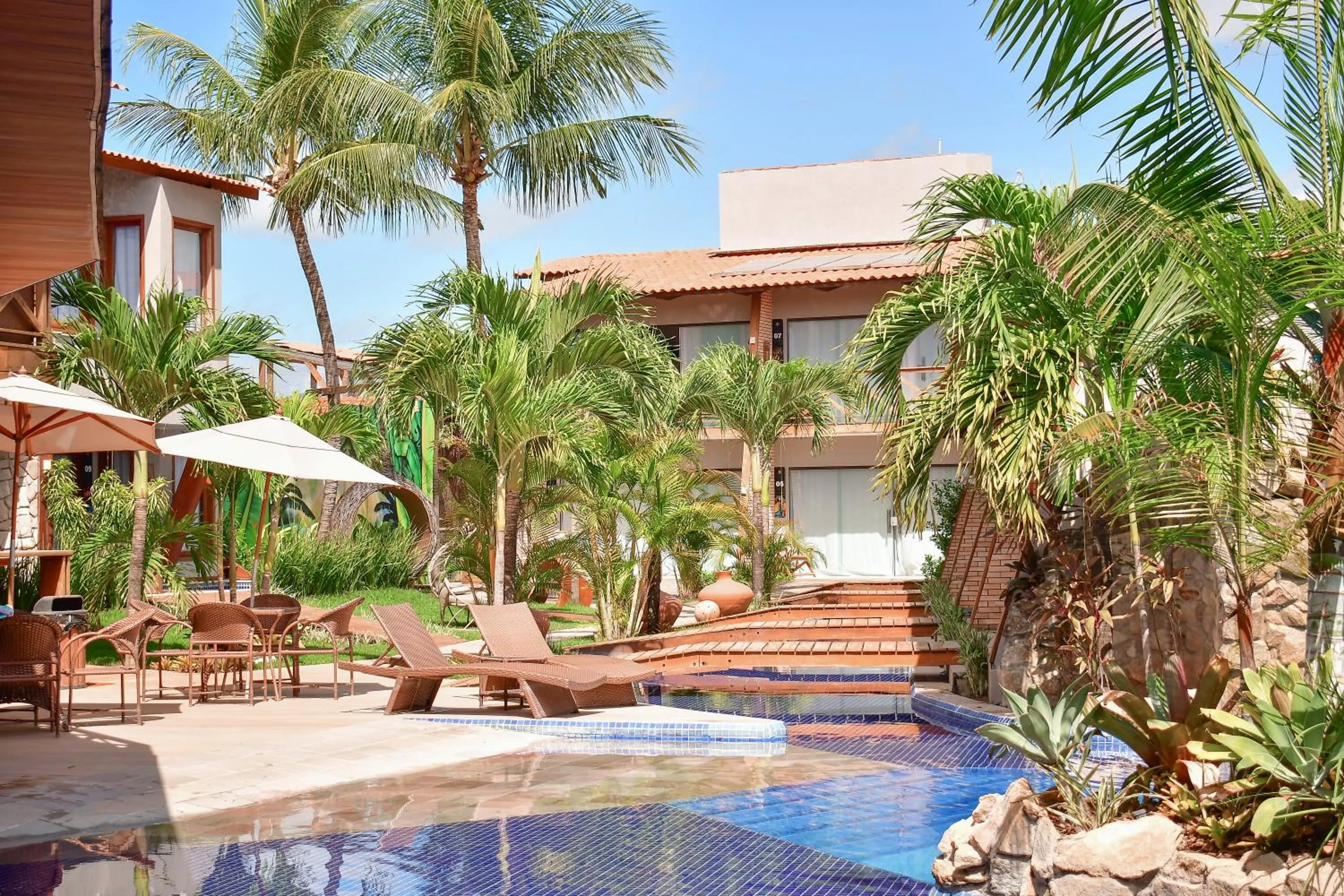 Garden view in Pousada Sol e Mar