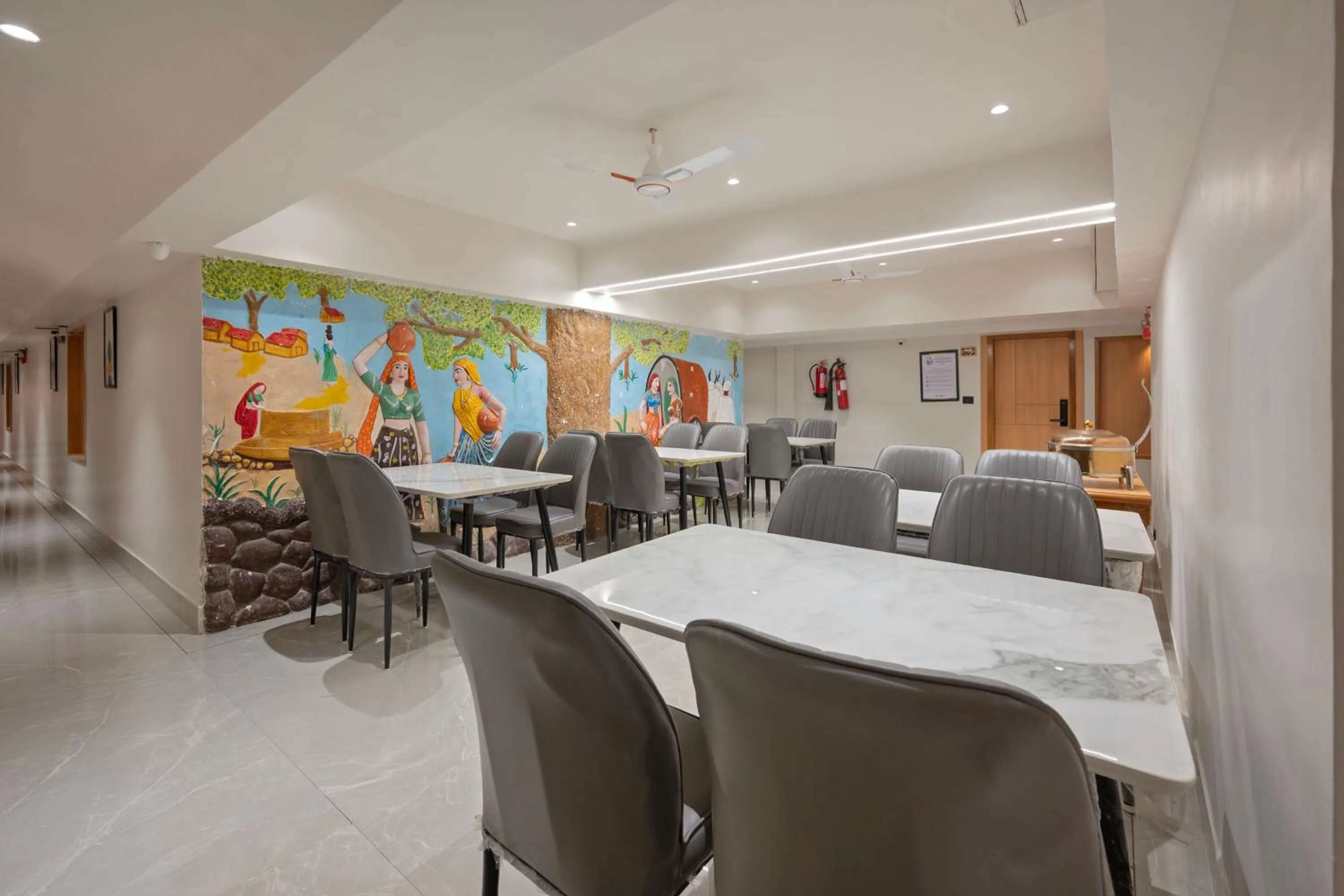 Dining area in Treebo Shree Krishna Palace