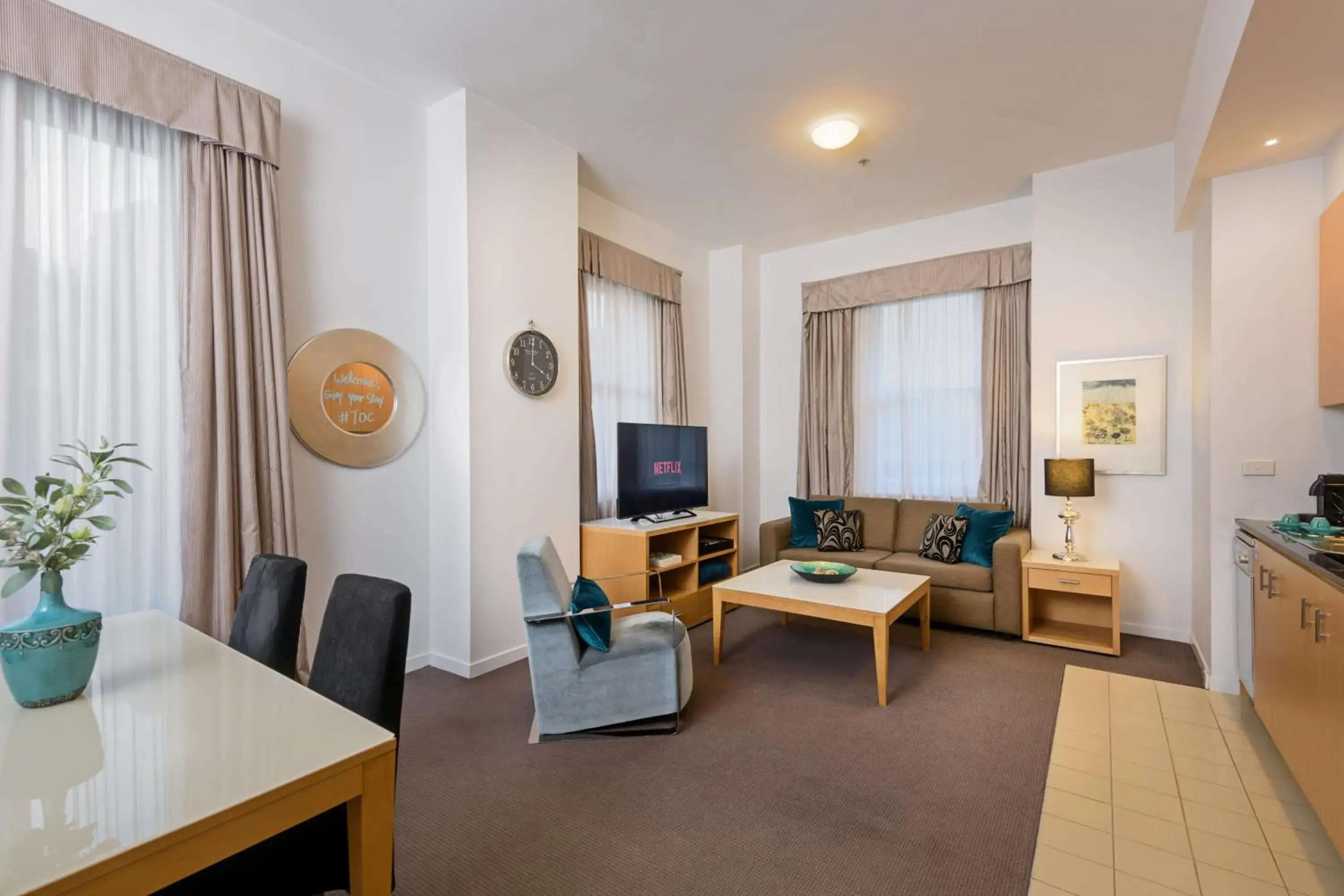 Living room in Treasury on Collins Melbourne Living room in Treasury on Collins Melbourne