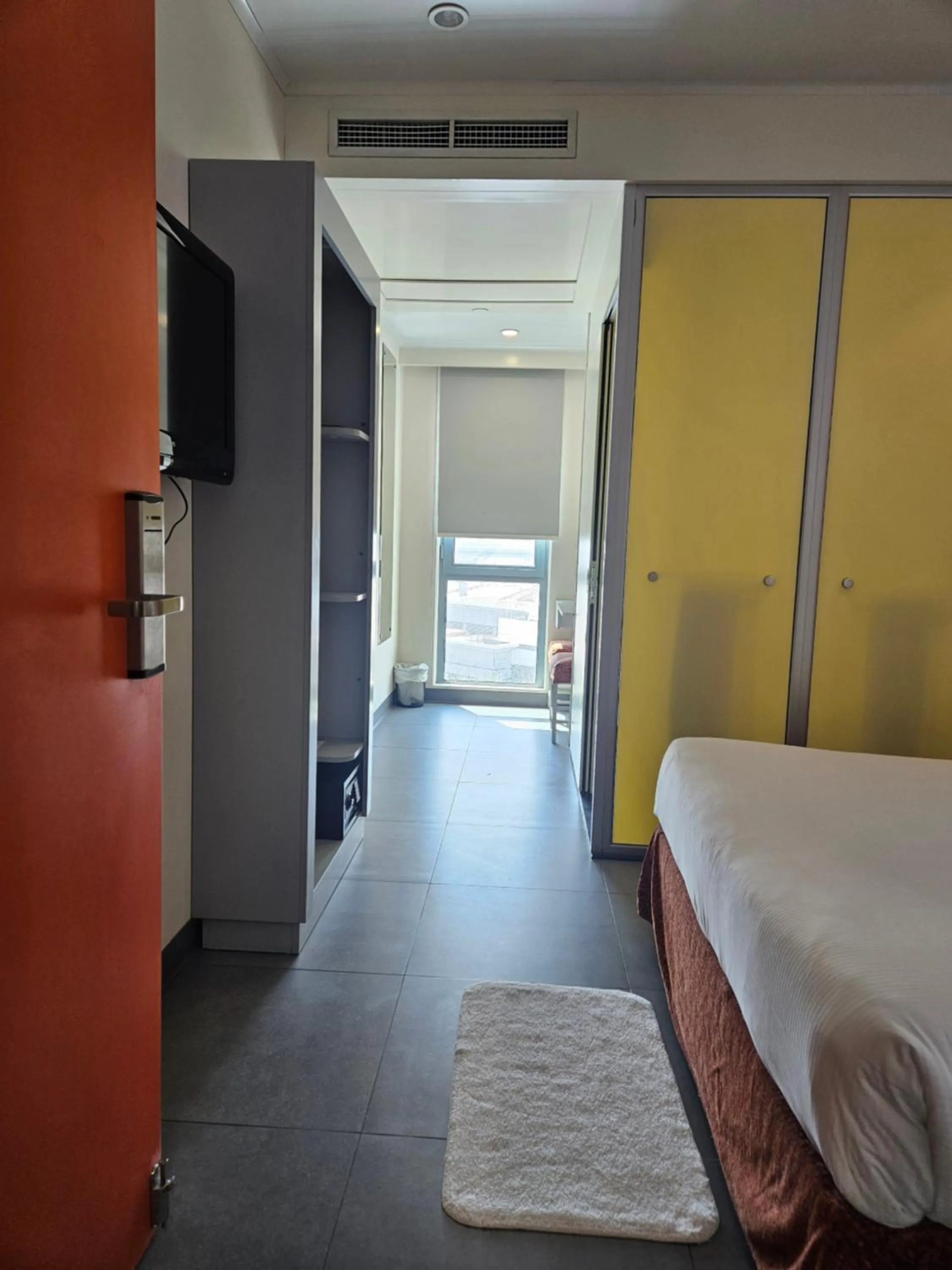 View (from property/room), Bed in JOIN INN HOTEL Jebel Ali, Dubai - Formerly easyHotel Jebel Ali