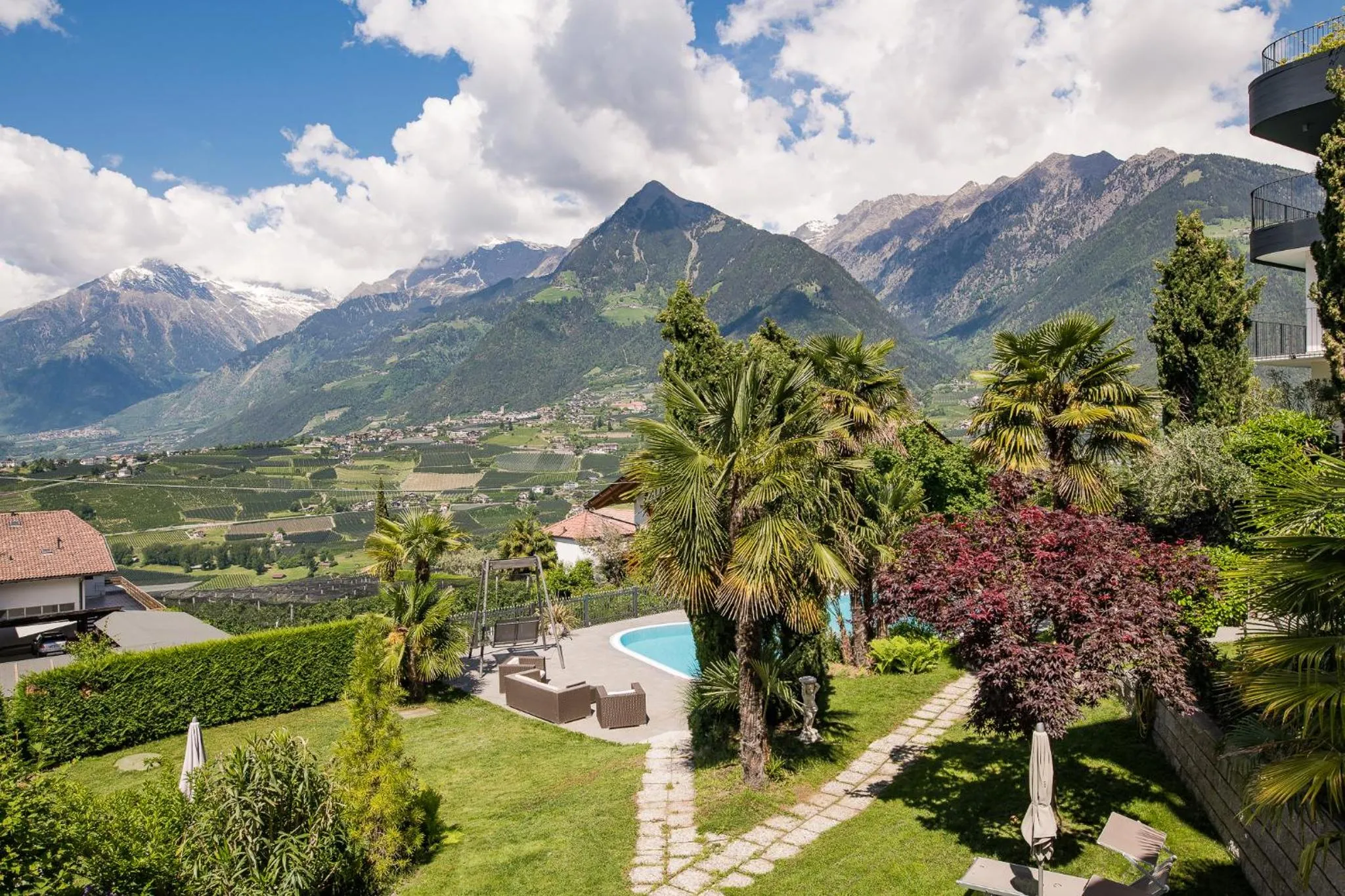 Garden view in Hotel Walter