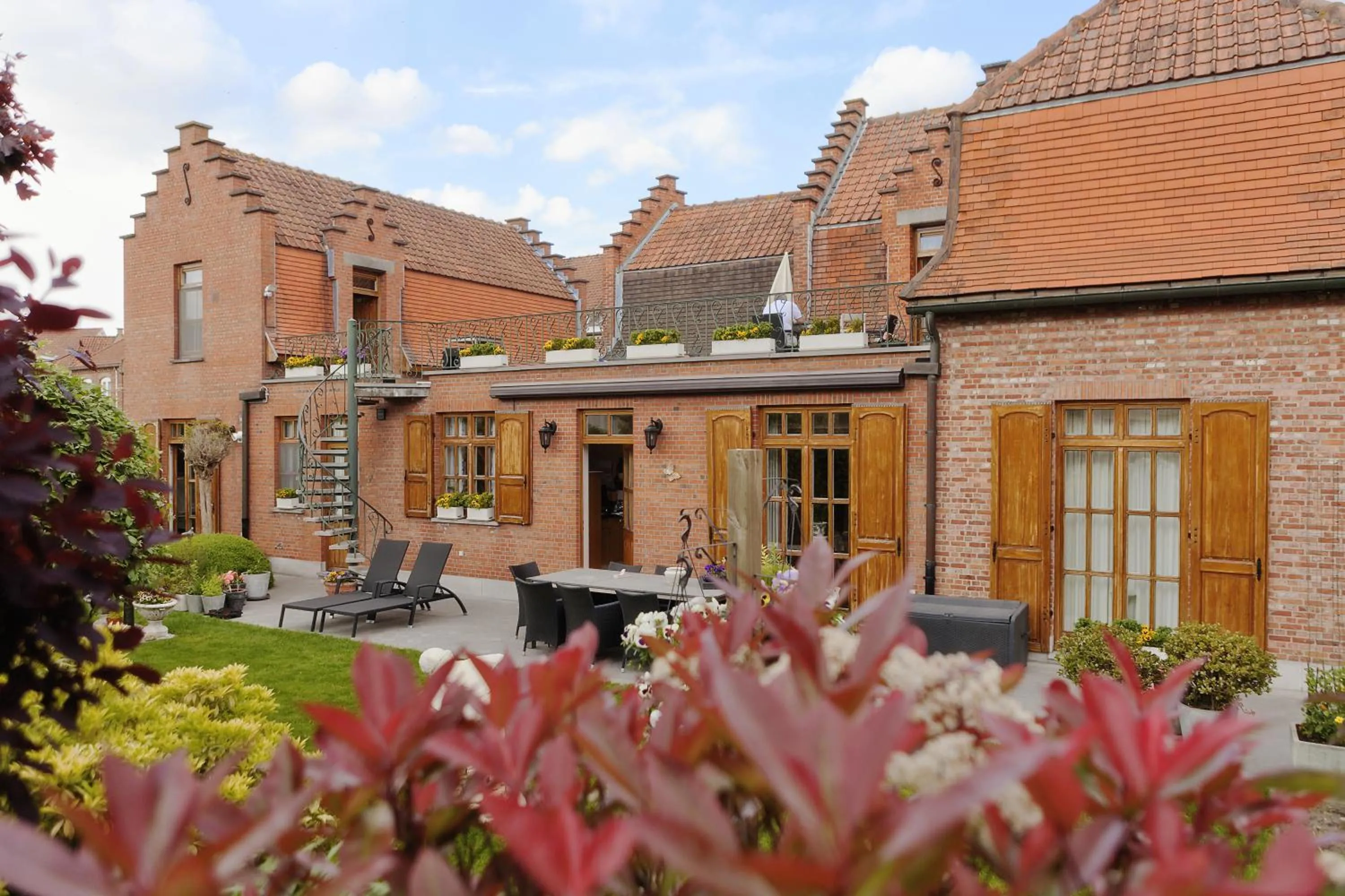 Garden view in B&B Ter Vesten