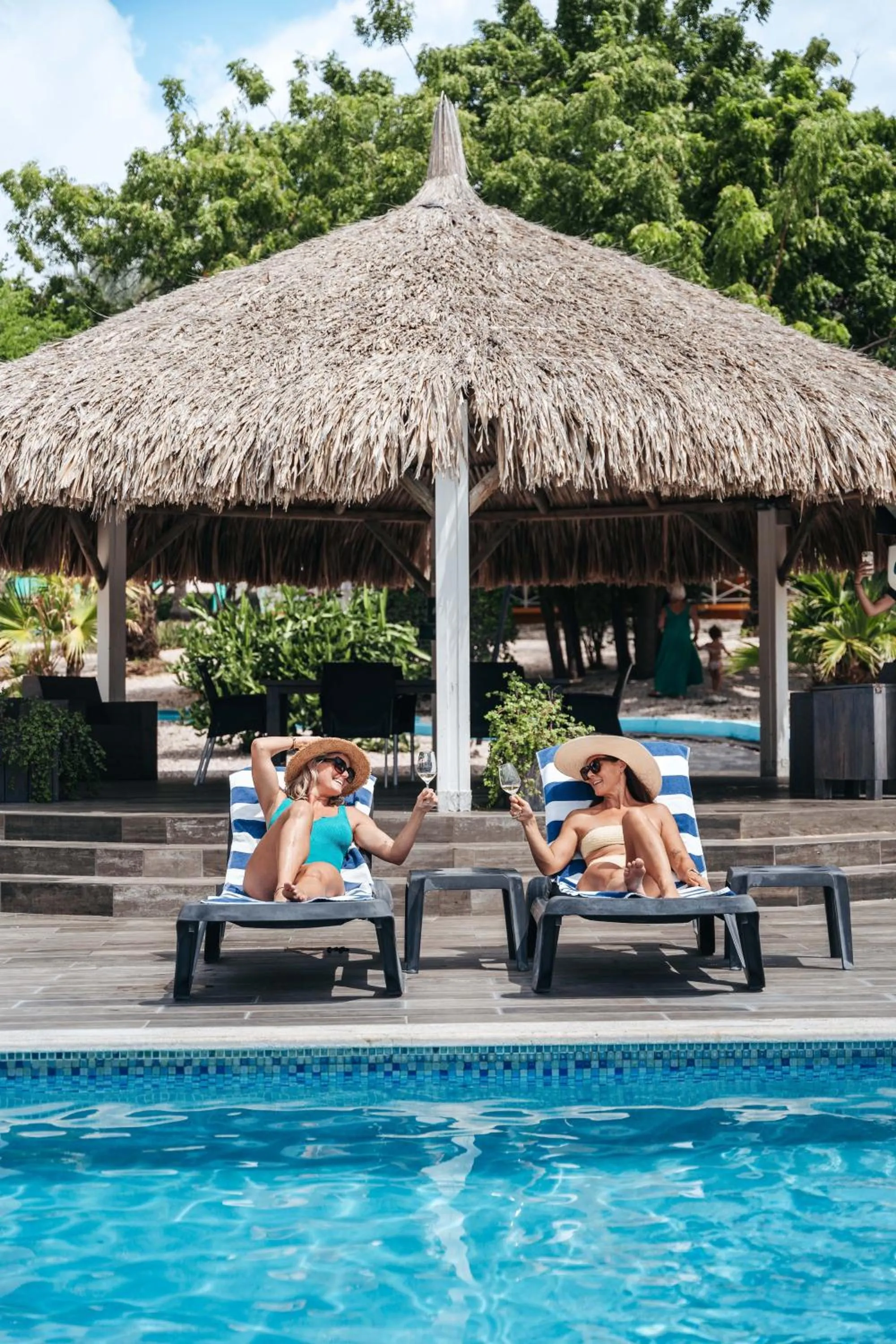 Pool view in Bon Bini Resort Curacao
