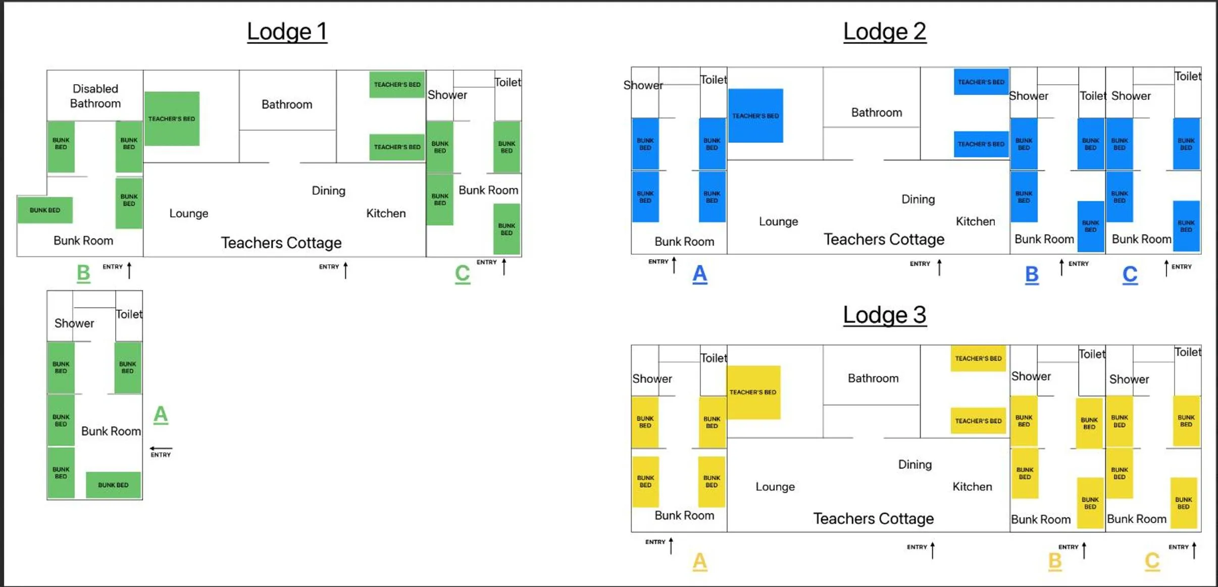 Floor plan in Kianinny Bush Cottages