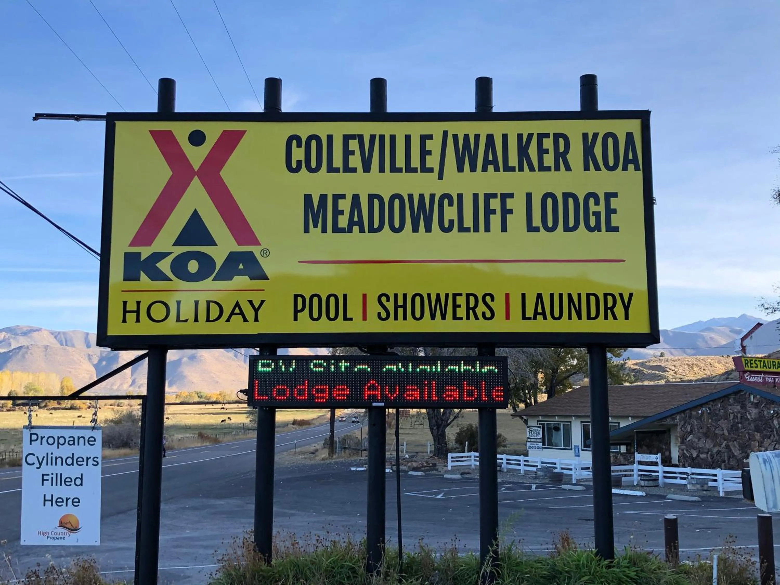 Property logo or sign in Meadowcliff Lodge Coleville