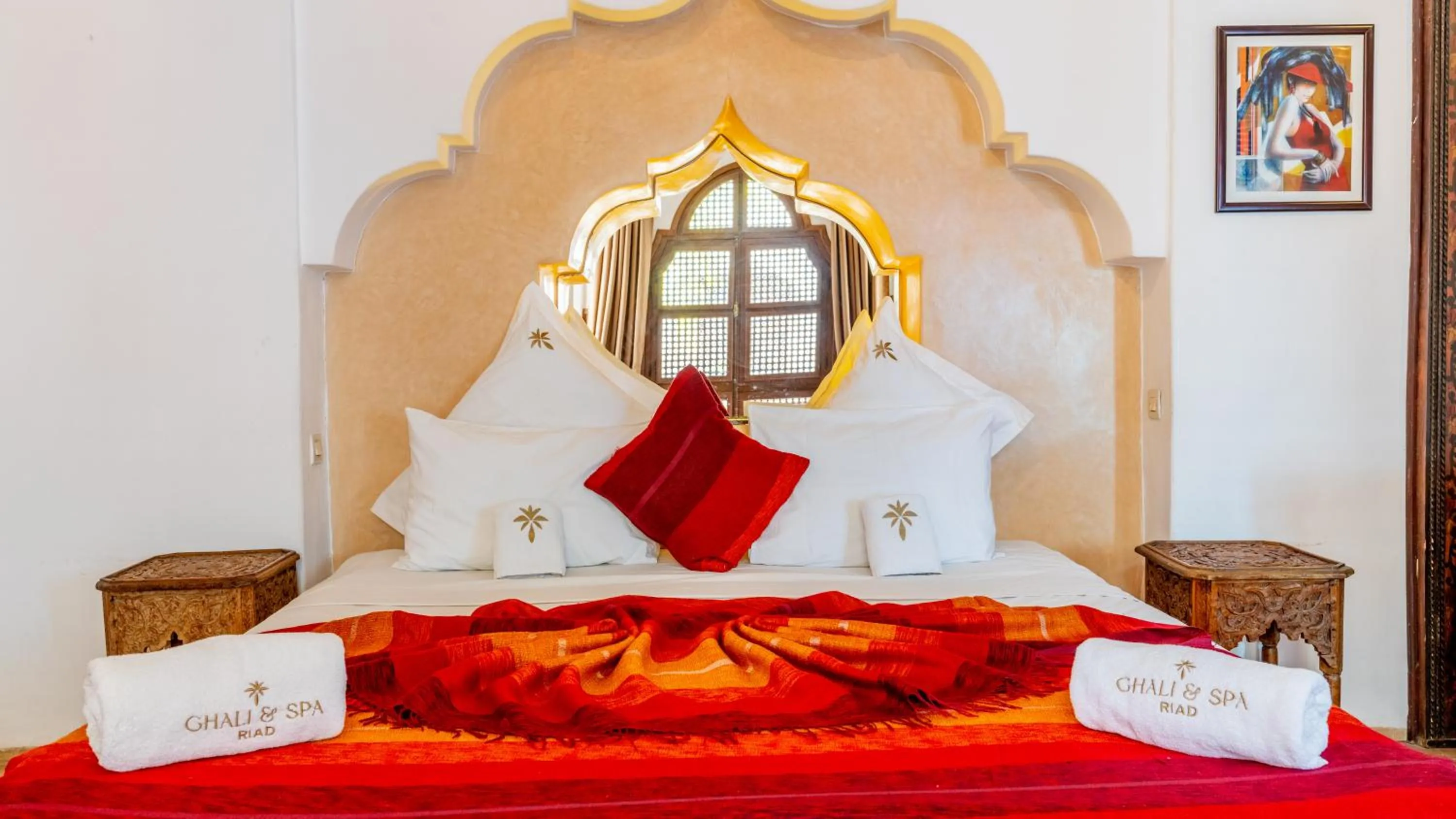 Bed in Riad Ghali Hotel & SPA