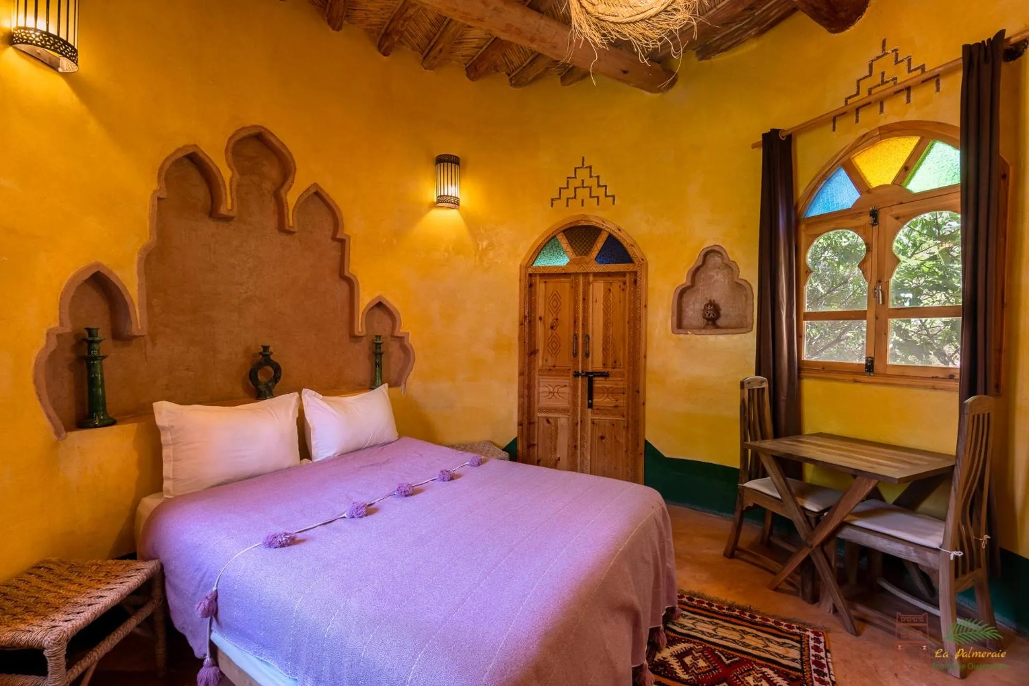 Photo of the whole room, Bed in Ecolodge La Palmeraie