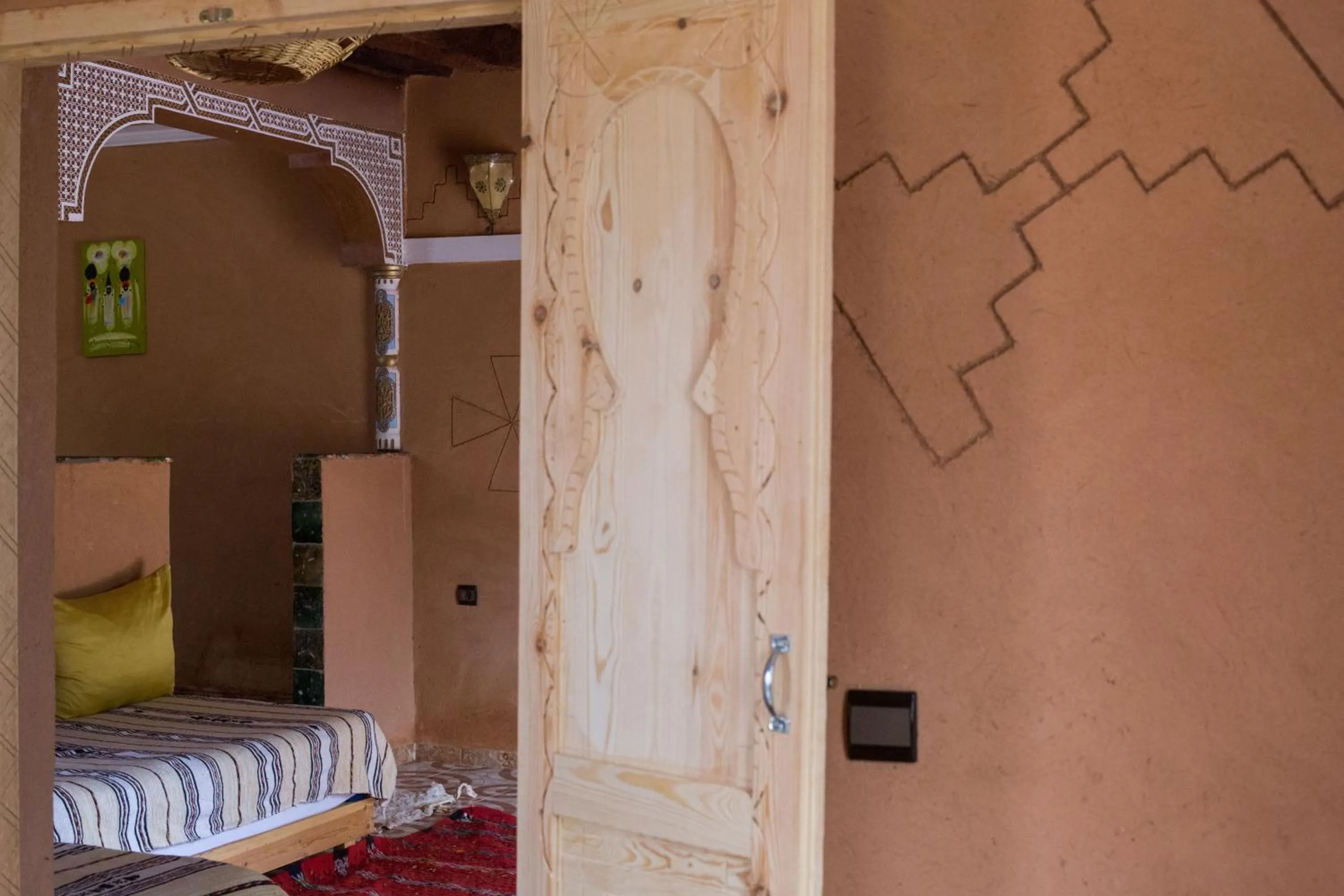 Living room in Ecolodge La Palmeraie