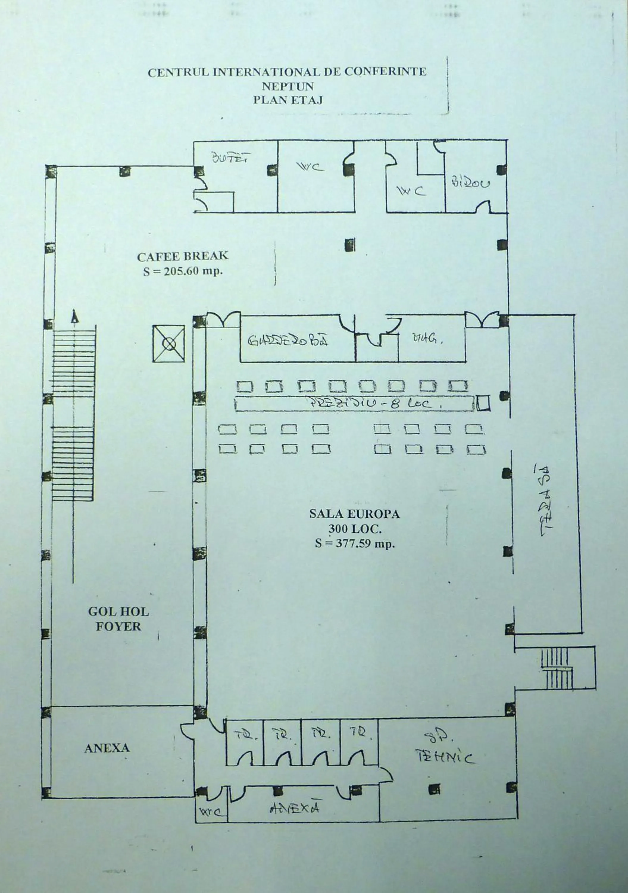 Floor plan in Hotel Doina