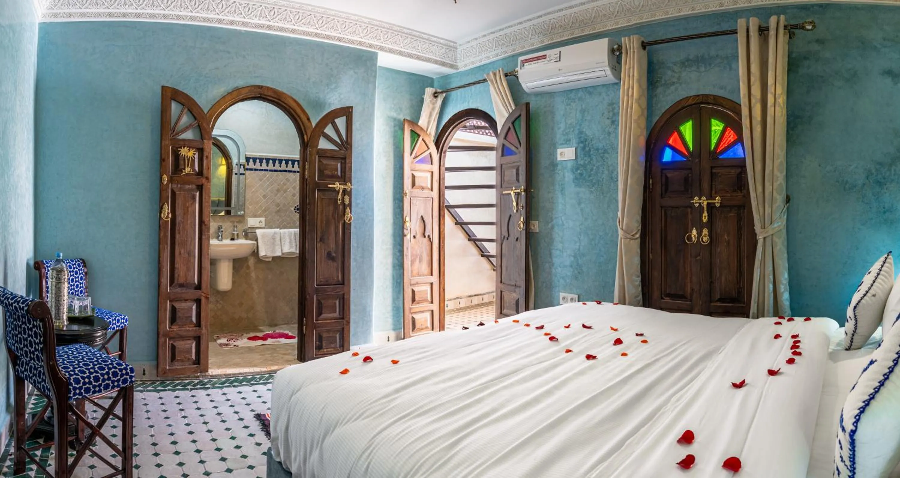 Bed in Riad Bab Tilila