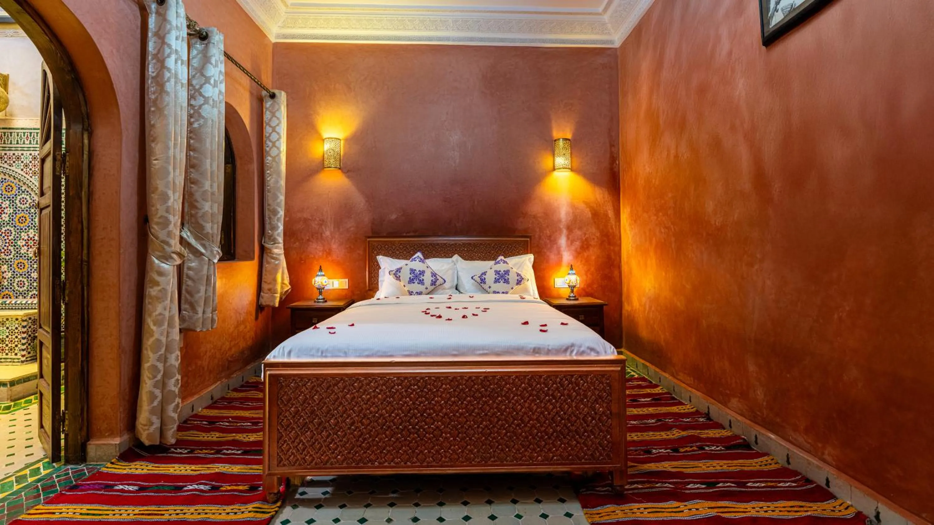 Bed in Riad Bab Tilila