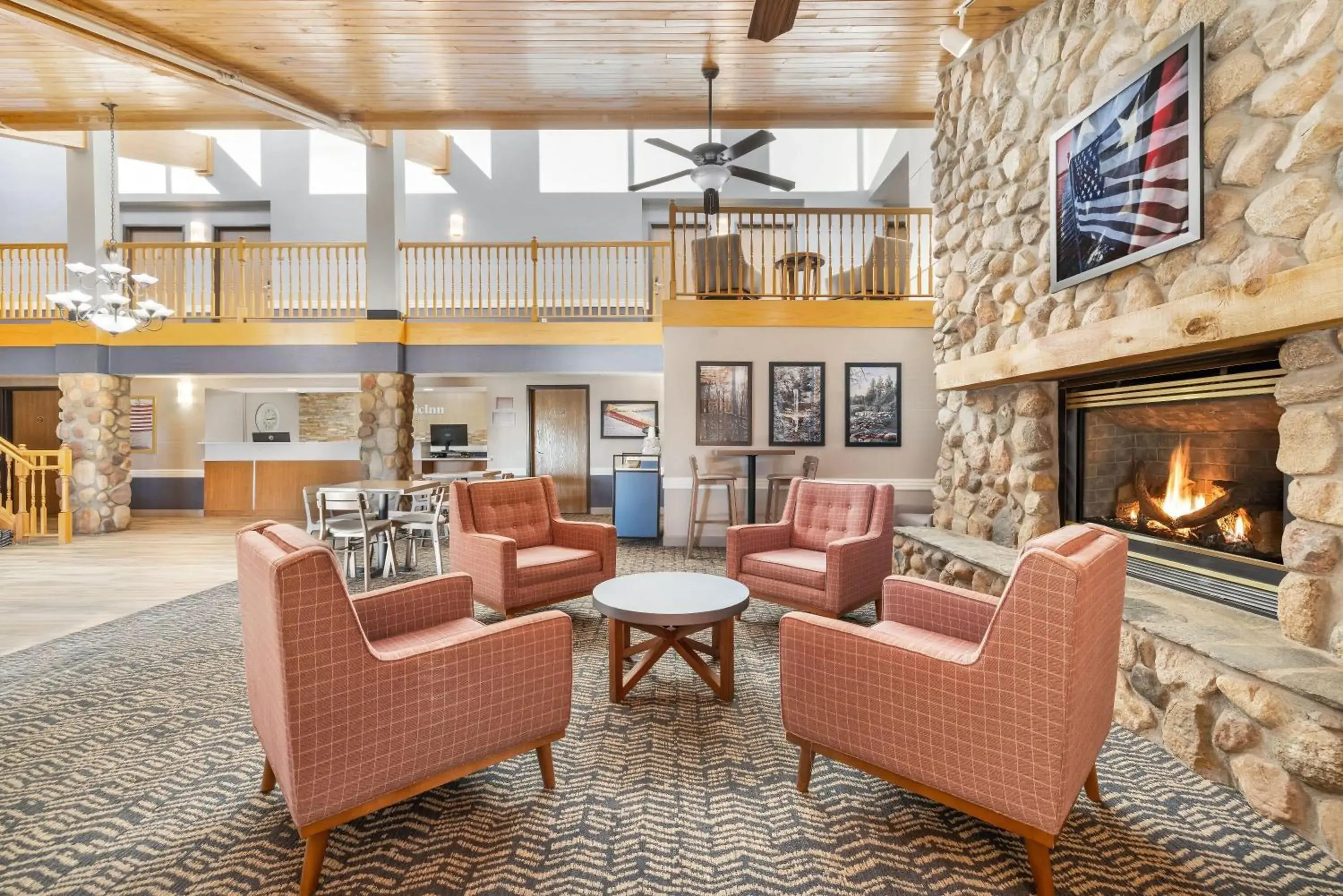 Lobby or reception in AmericInn by Wyndham Bismarck Lobby or reception in AmericInn by Wyndham Bismarck