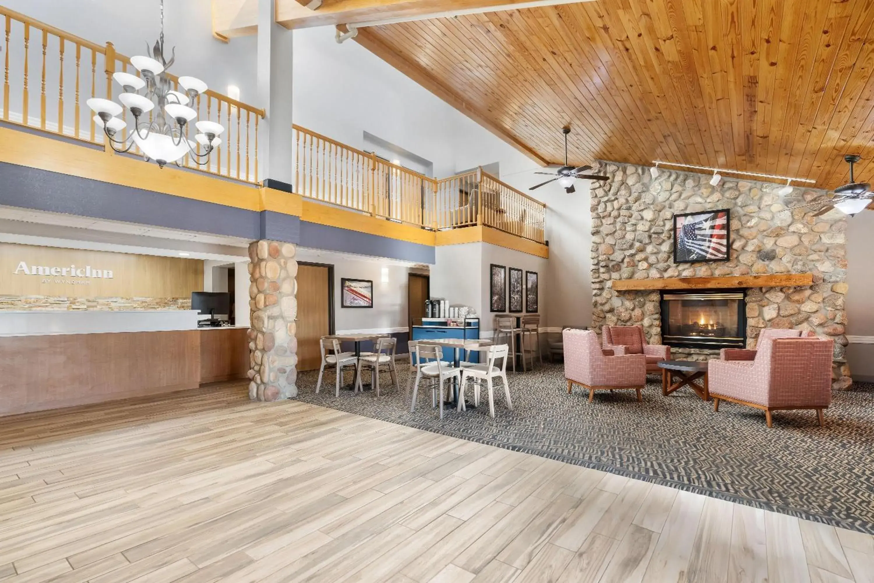Lobby or reception in AmericInn by Wyndham Bismarck Lobby or reception in AmericInn by Wyndham Bismarck