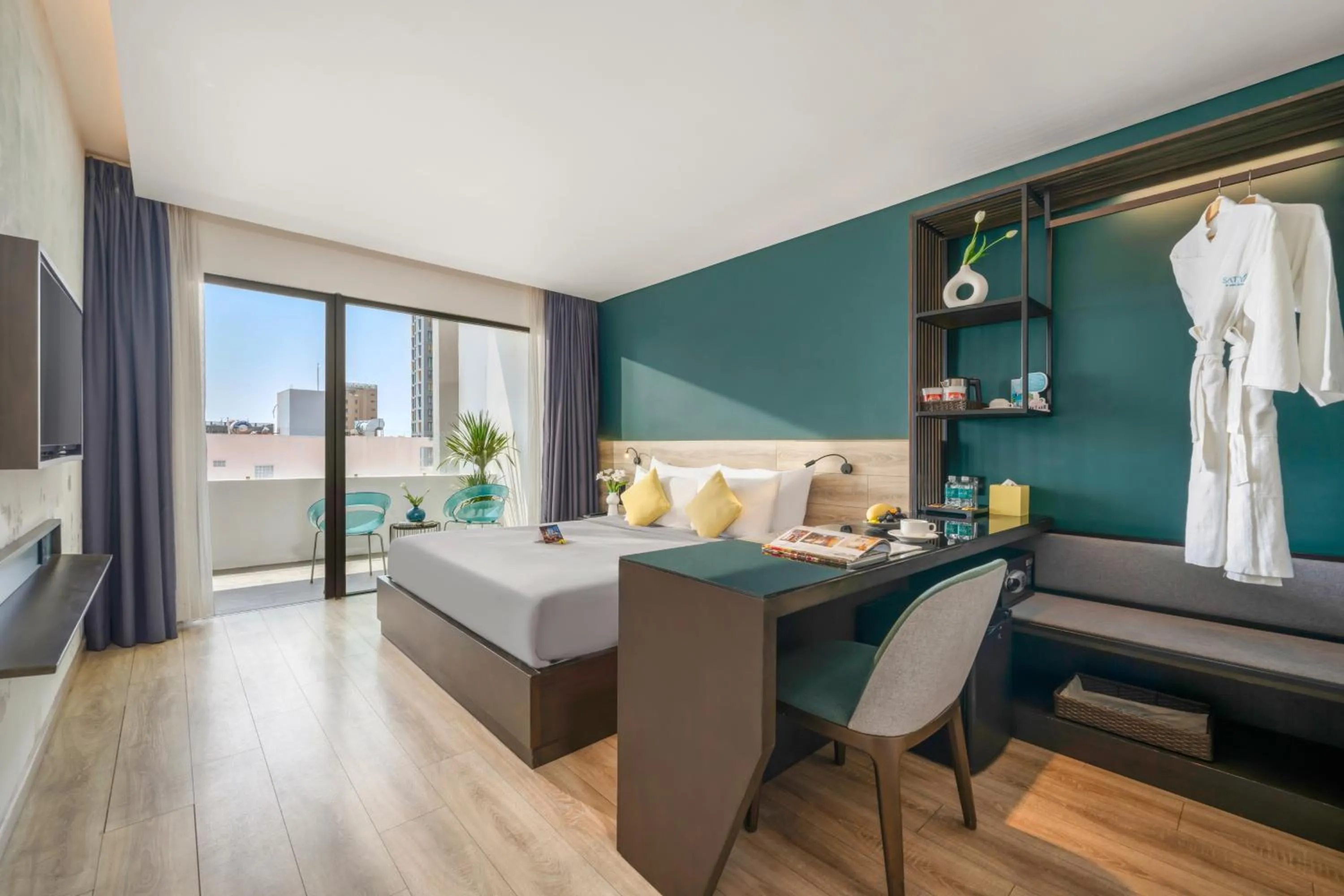 Bed in Satya Da Nang Hotel Han Market