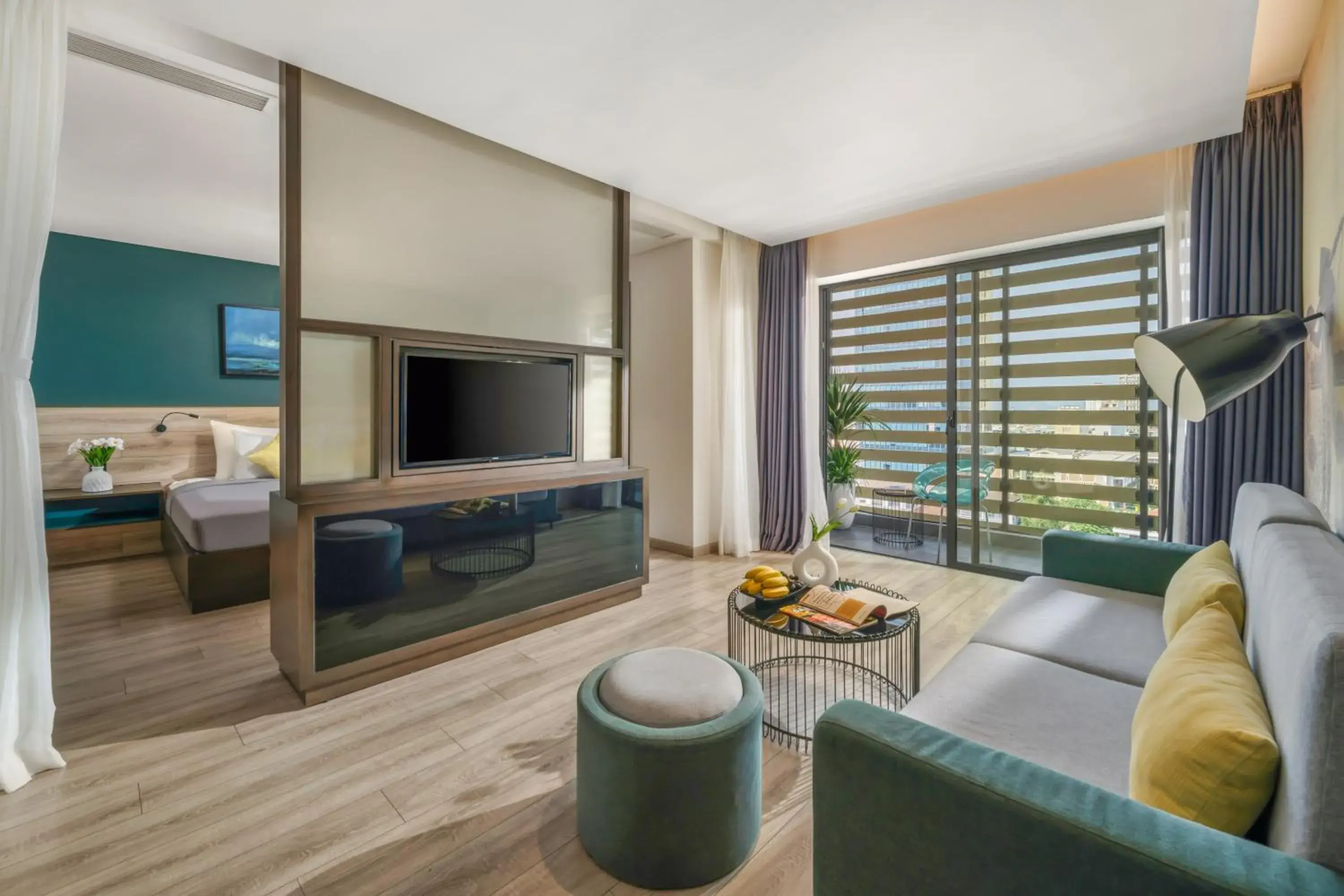 Communal lounge/ TV room, Bed in Satya Da Nang Hotel Han Market Communal lounge/ TV room, Bed in Satya Da Nang Hotel Han Market