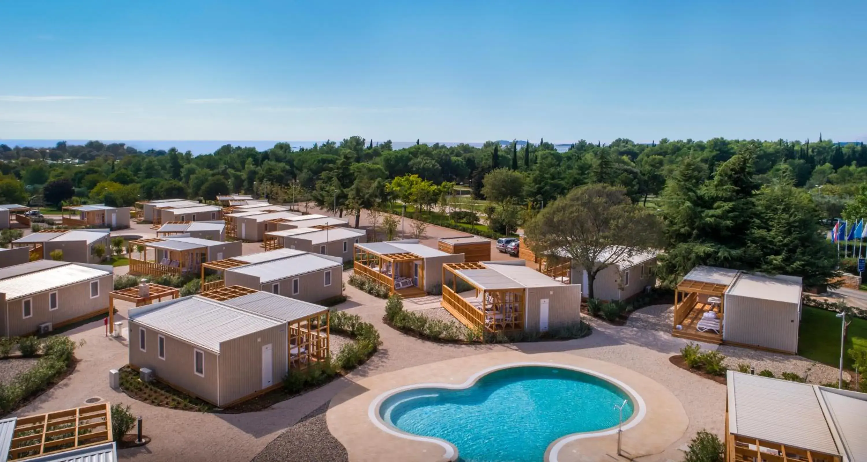 Bird's eye view in Maistra Camping Polari Mobile homes Bird's eye view in Maistra Camping Polari Mobile homes