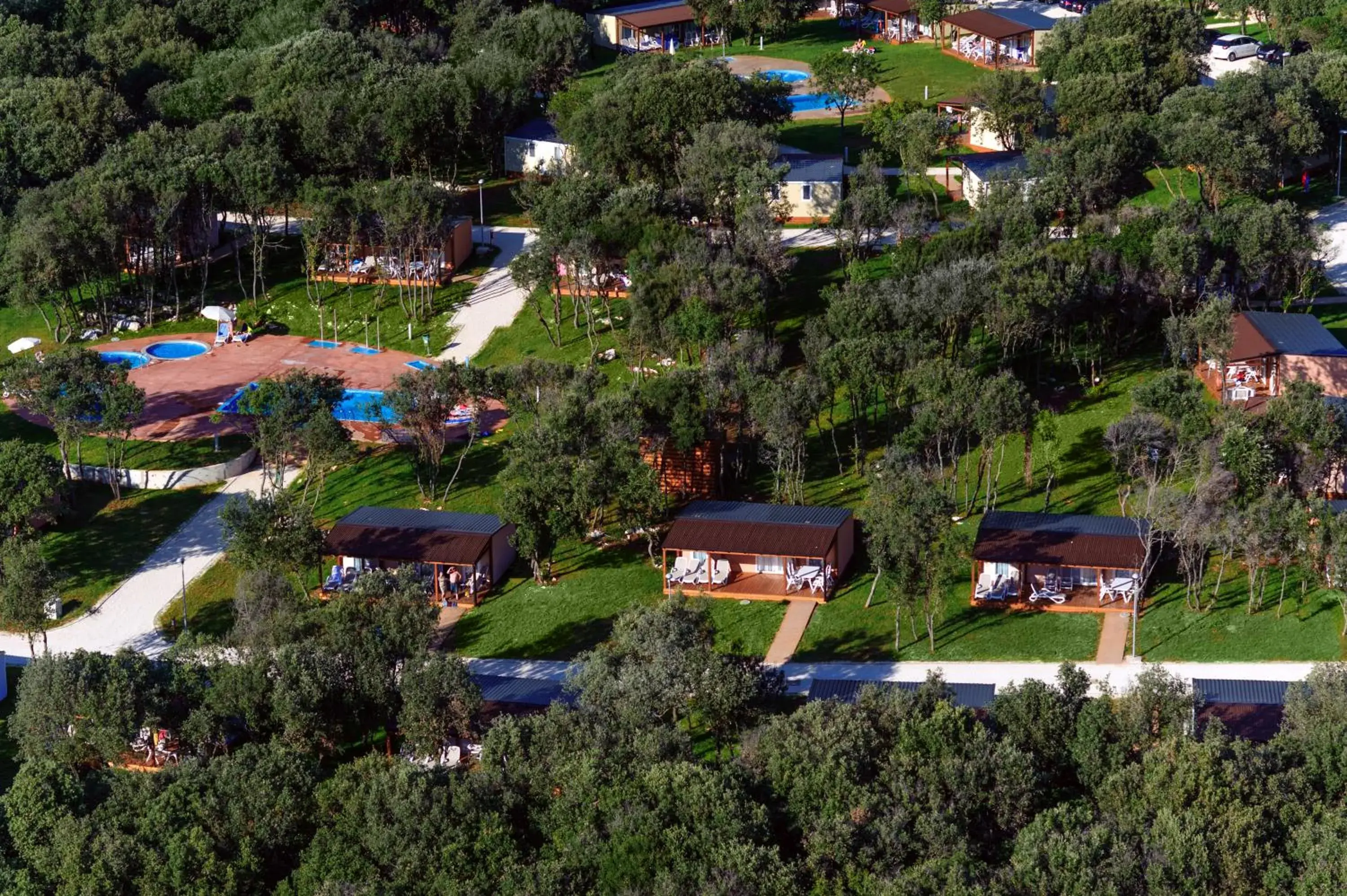 Bird's eye view in Maistra Camping Polari Mobile homes Bird's eye view in Maistra Camping Polari Mobile homes