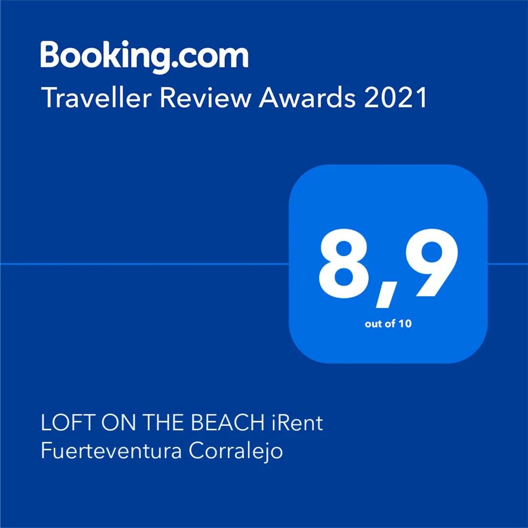 Logo/Certificate/Sign in Loft on the beach Corralejo iRent Fuerteventura