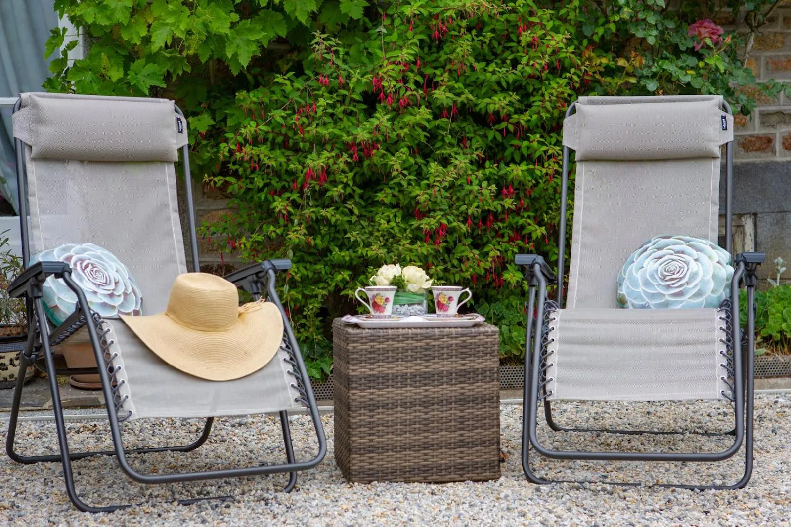 Patio in Maison d'hôtes de charme La Rose de Ducey près du Mont Saint Michel