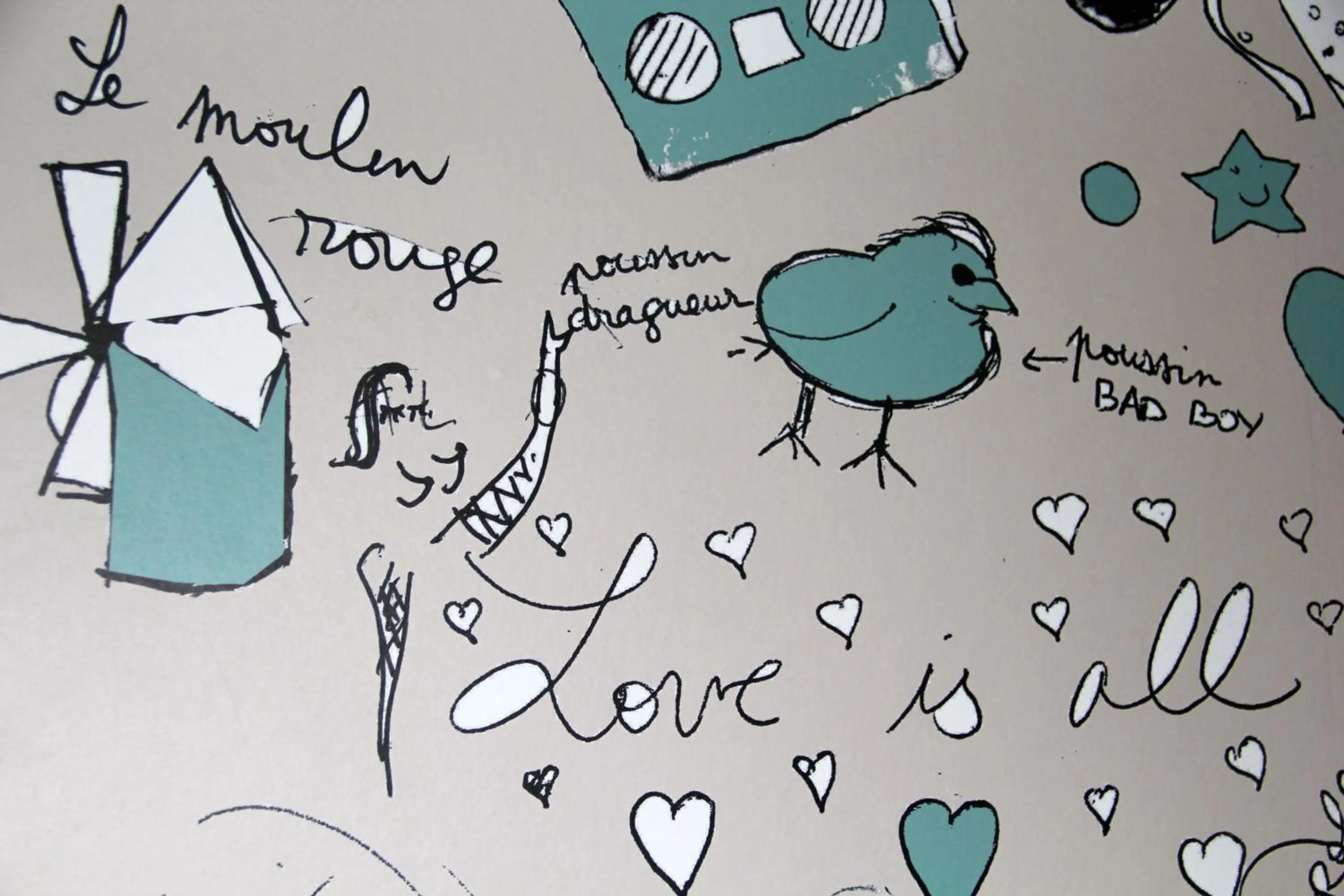 Decorative detail in Hôtel des 3 Poussins