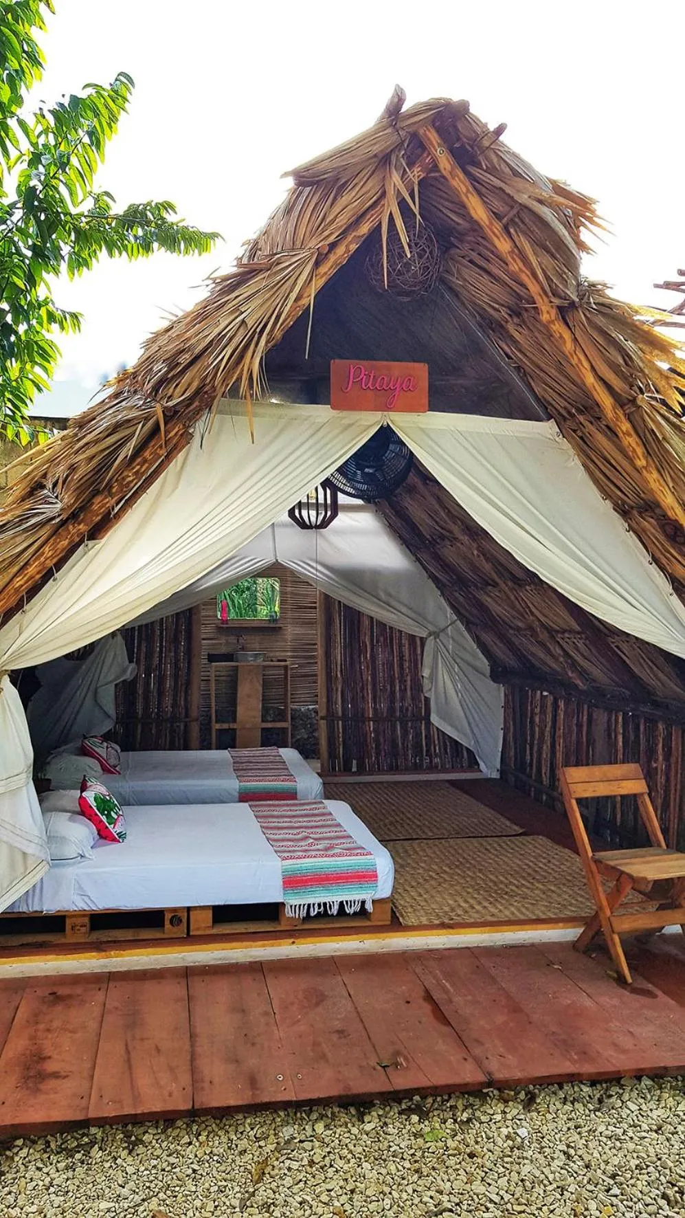 Balcony/Terrace in El Búho Bacalar Eco-Cabañas Hostal