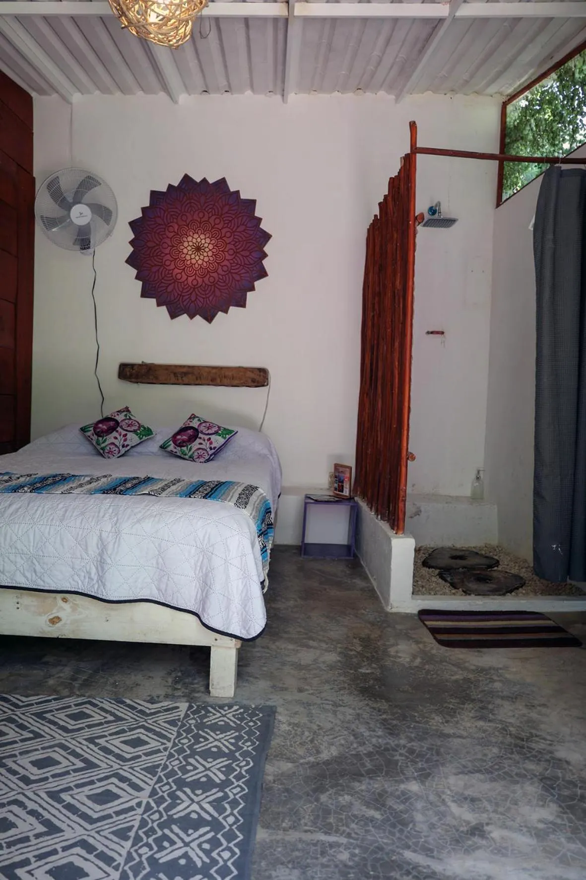 Bed in El Búho Bacalar Eco-Cabañas Hostal