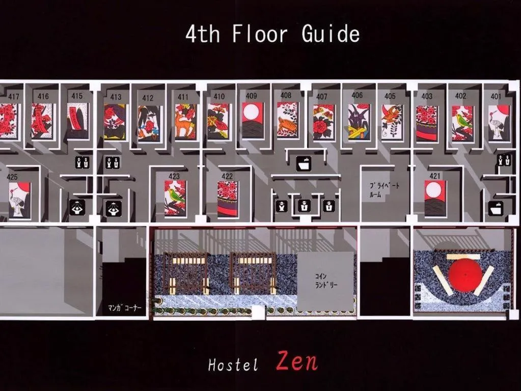 Floor plan in Hostel Zen