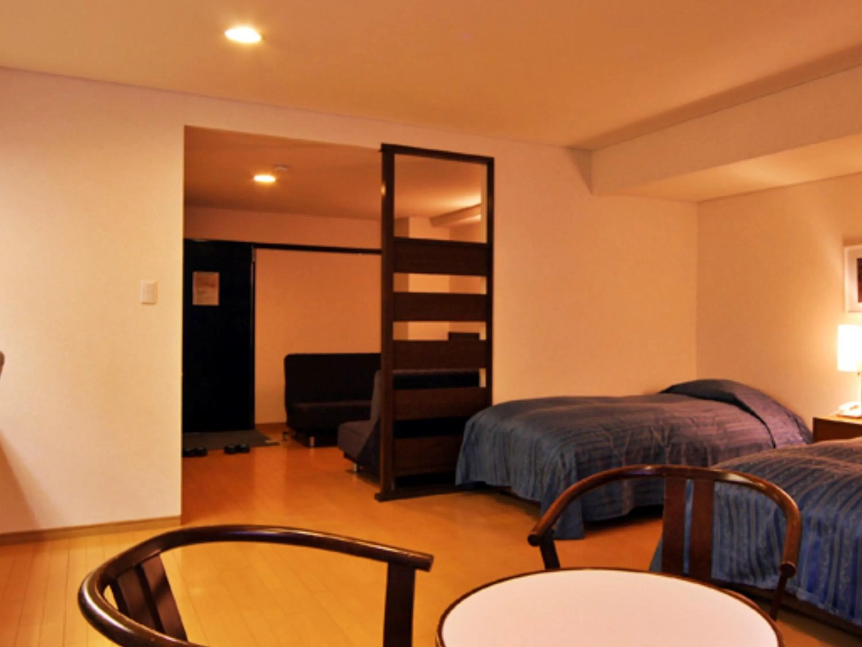 View (from property/room), Bed in Kidoike Onsen Hotel