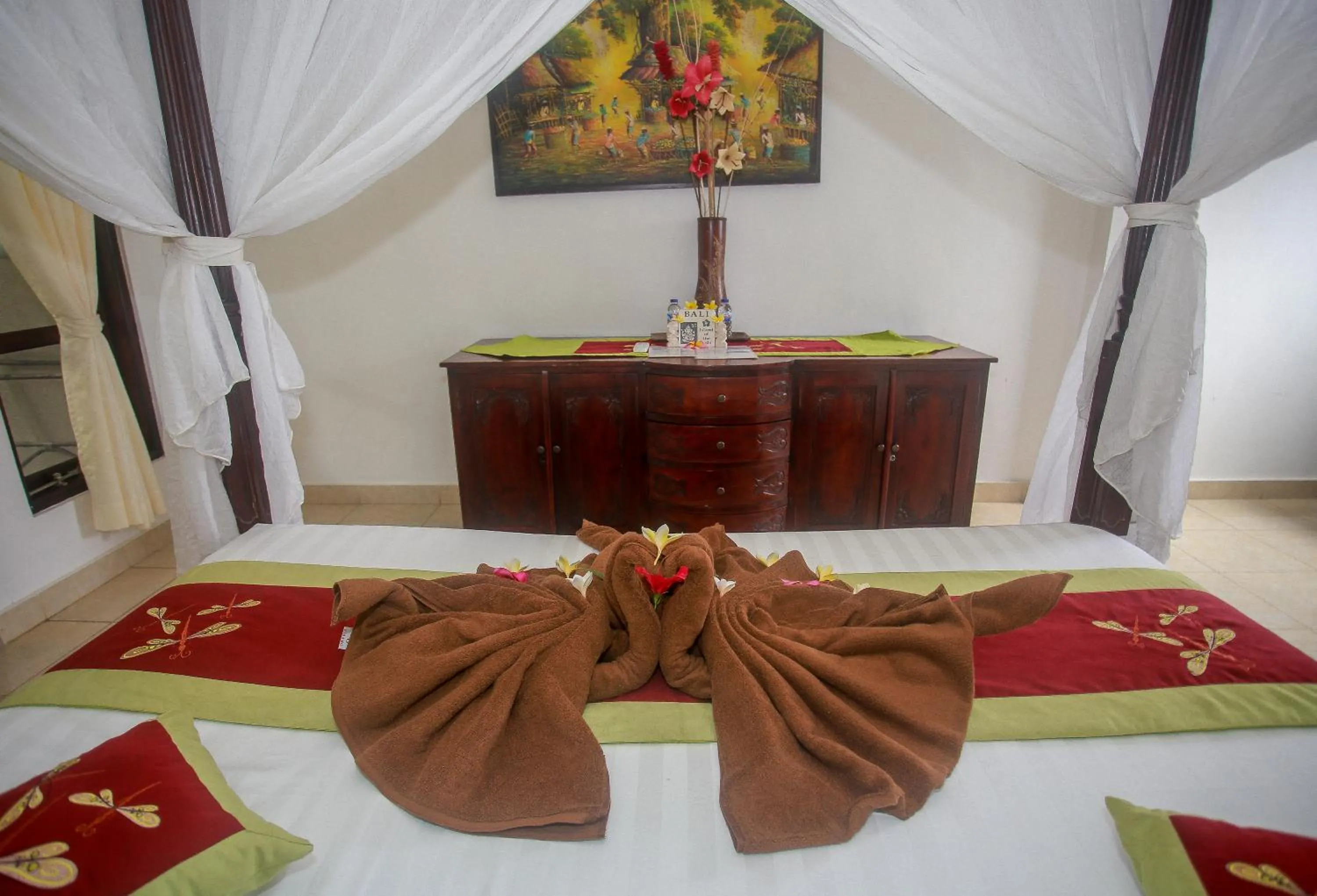 Bed in Balangan Sea View Bungalow