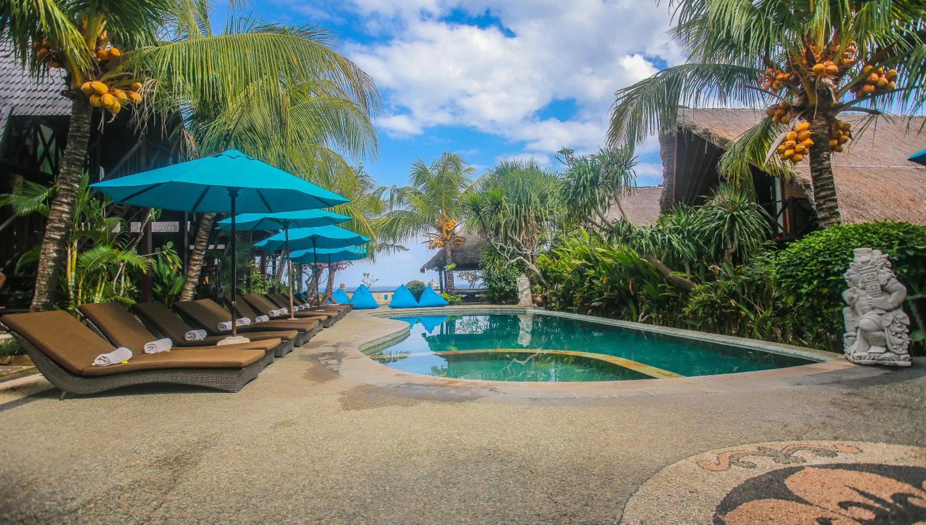 Swimming pool in Balangan Sea View Bungalow