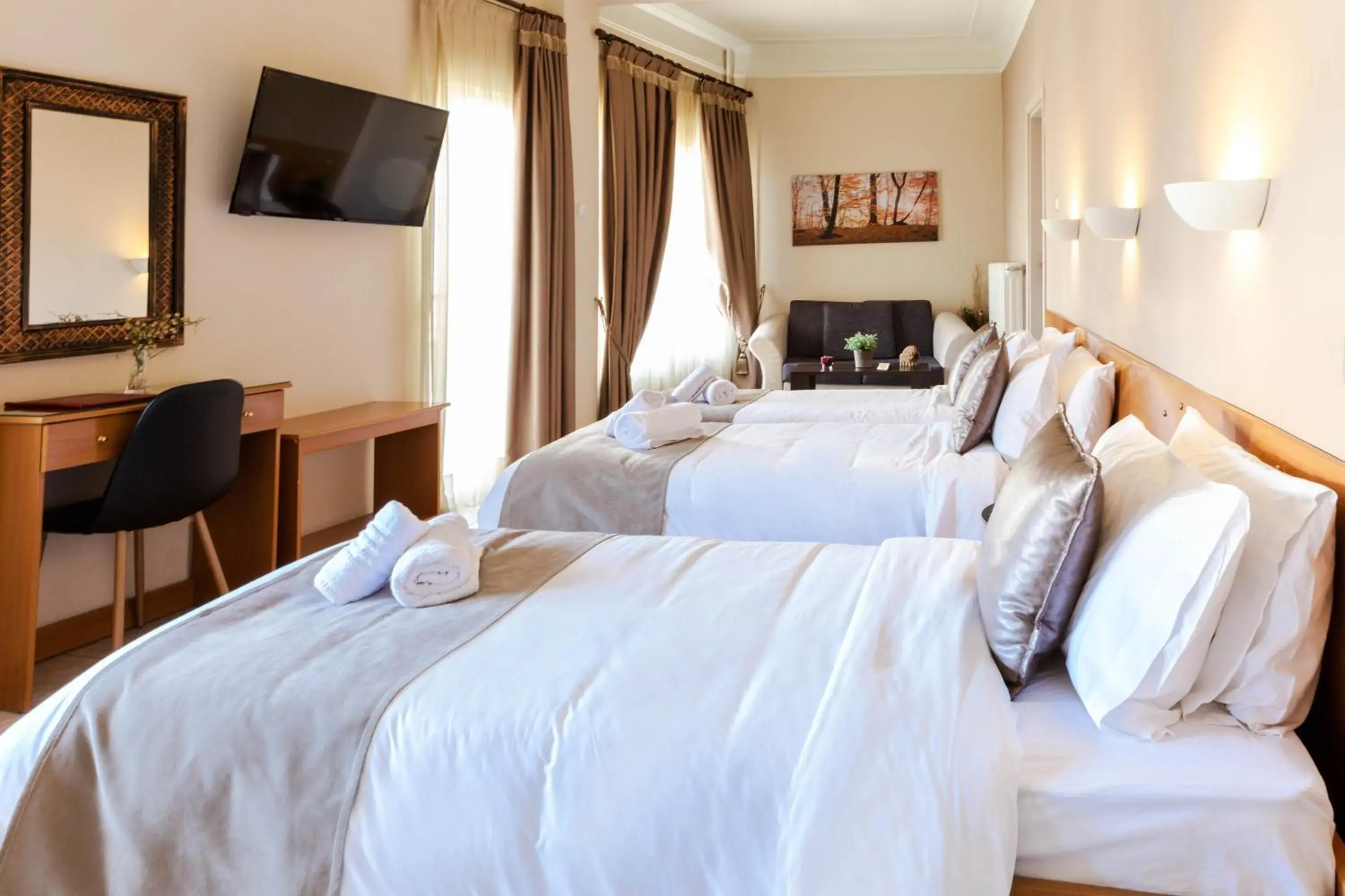 Bed in Anesis Hotel Bed in Anesis Hotel