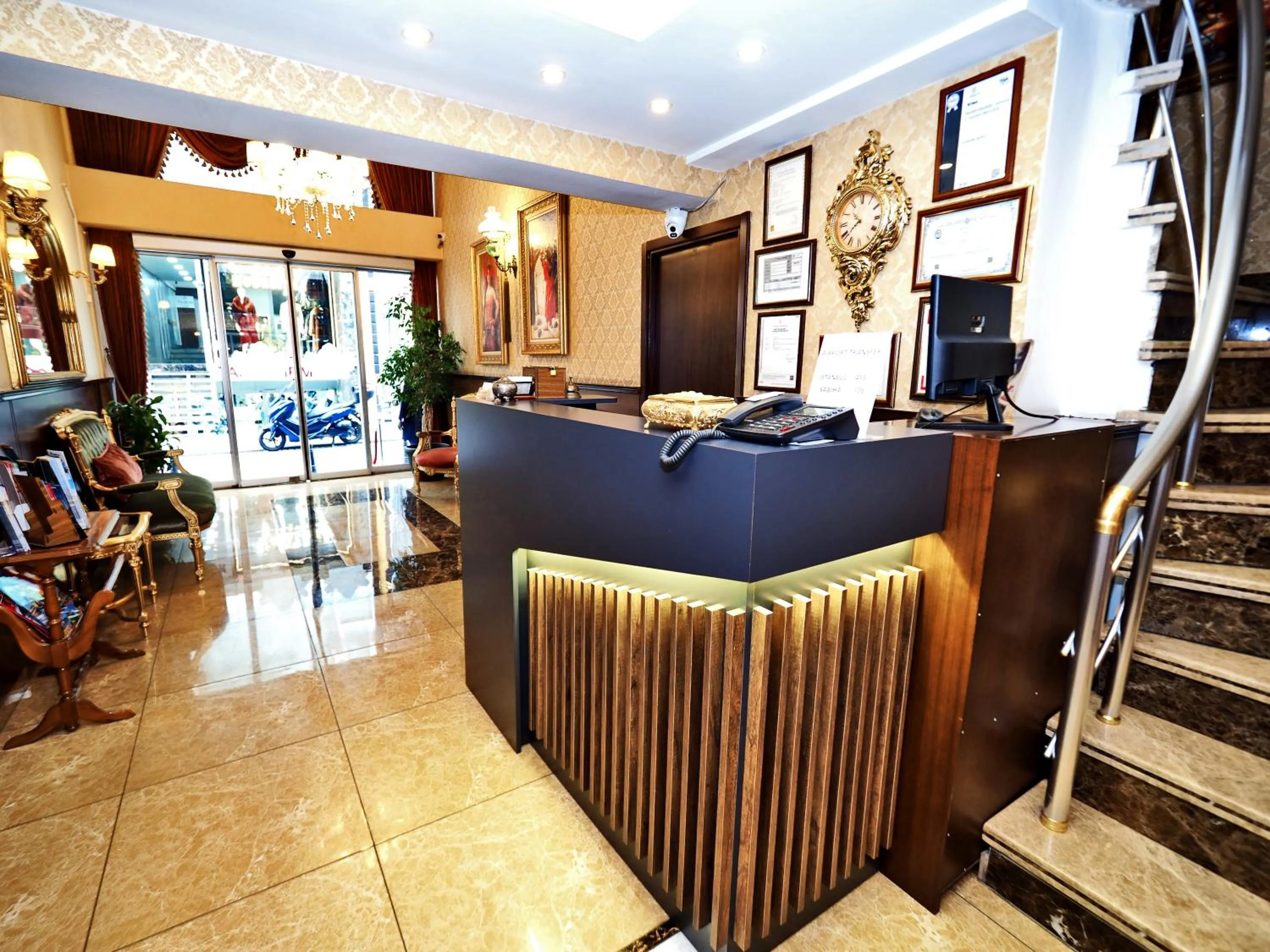 Lobby or reception in Elysion Hotel