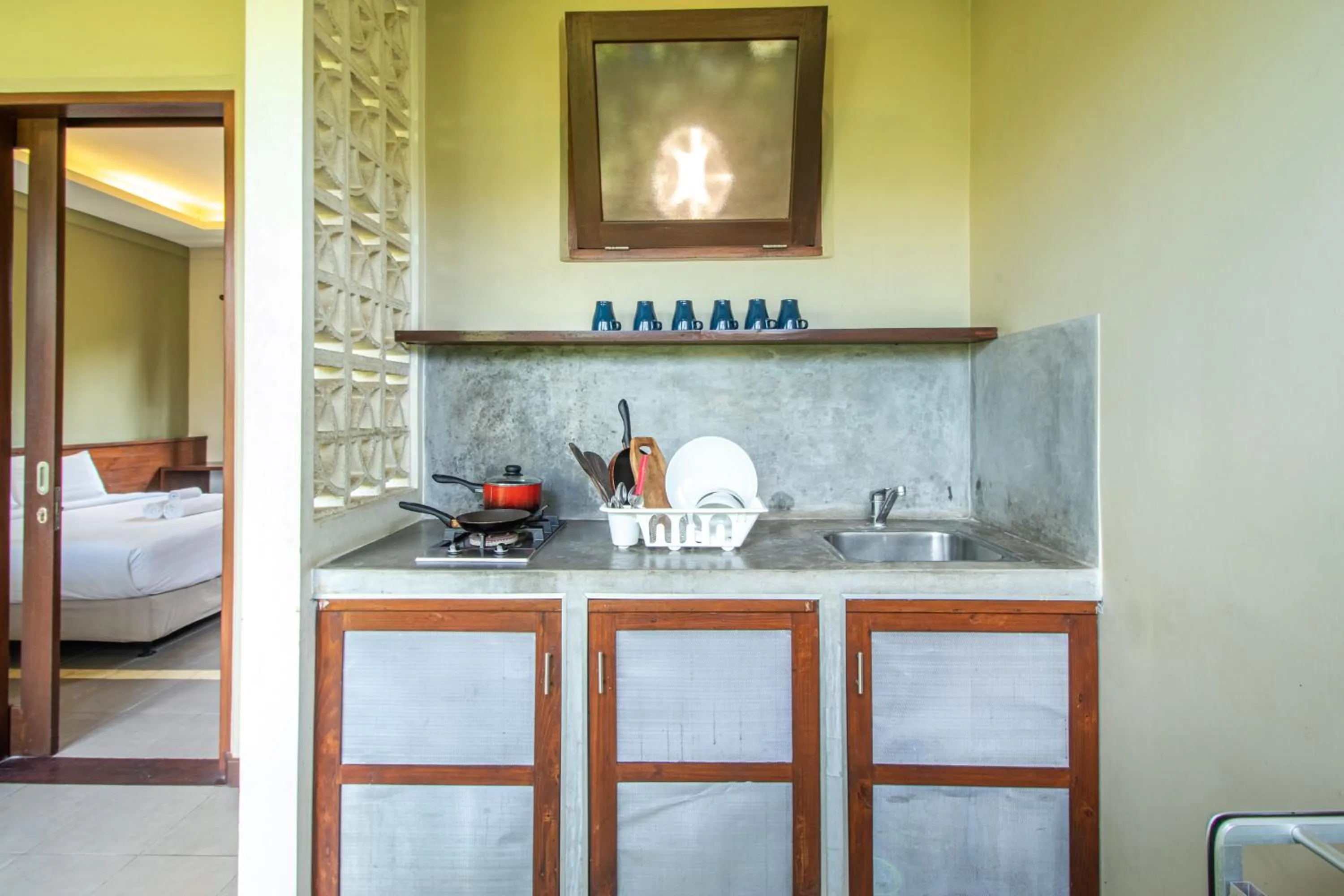 Kitchen or kitchenette, Bed in Rumah Taman